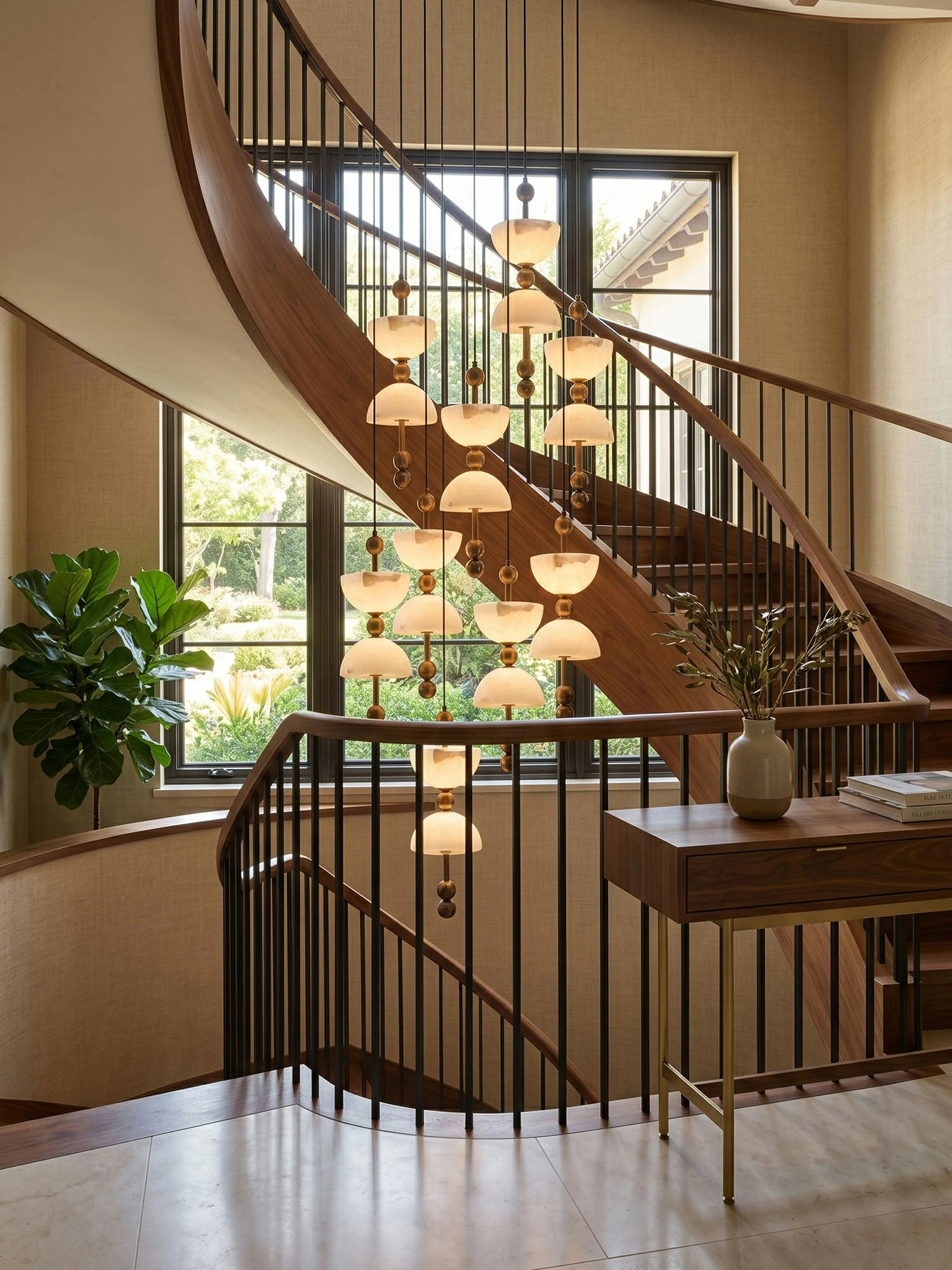 Duo Alabaster Pendant Lamp - Image 3
