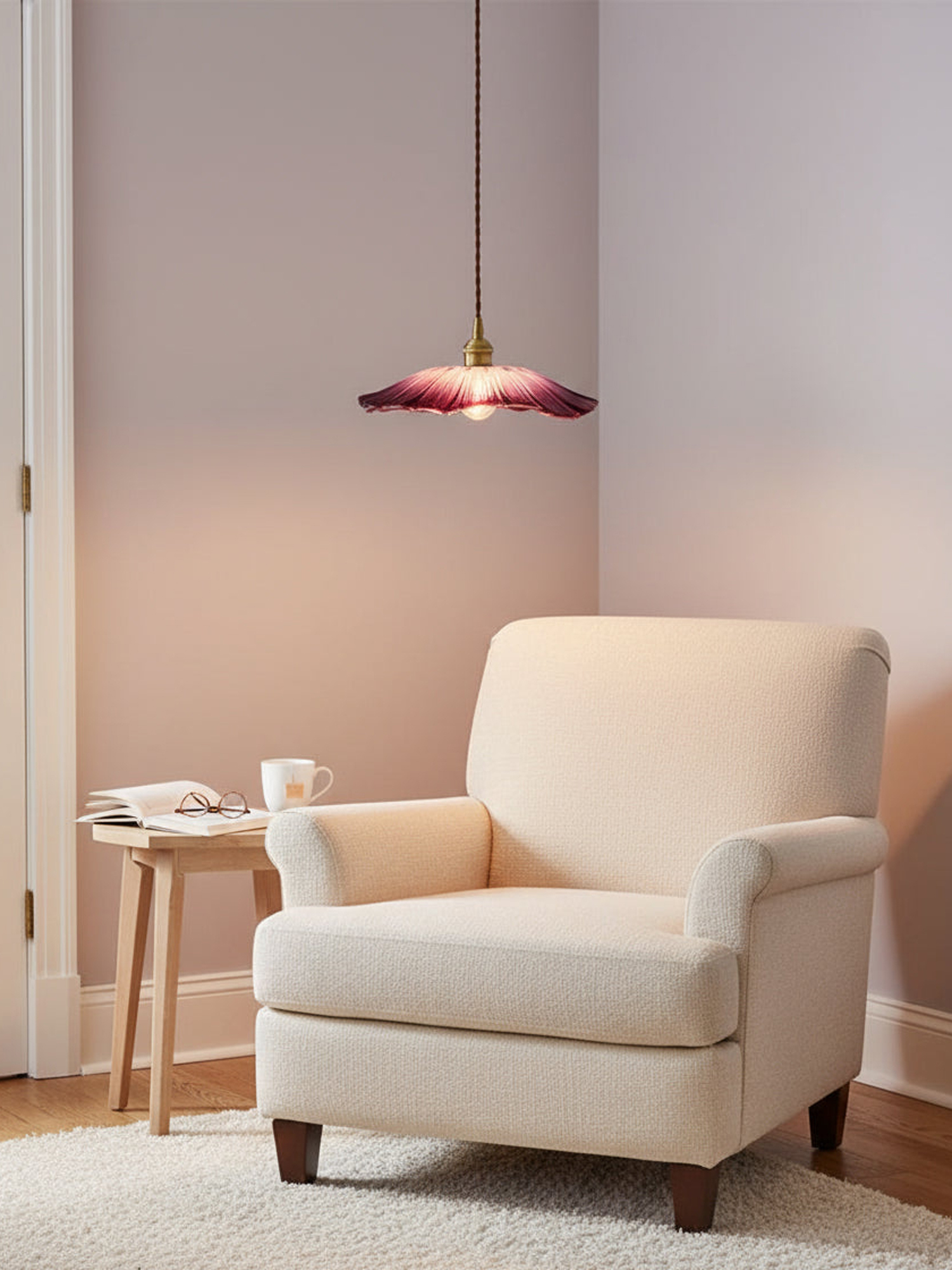 Flower Glass Plug In Pendant Lamp - Image 7