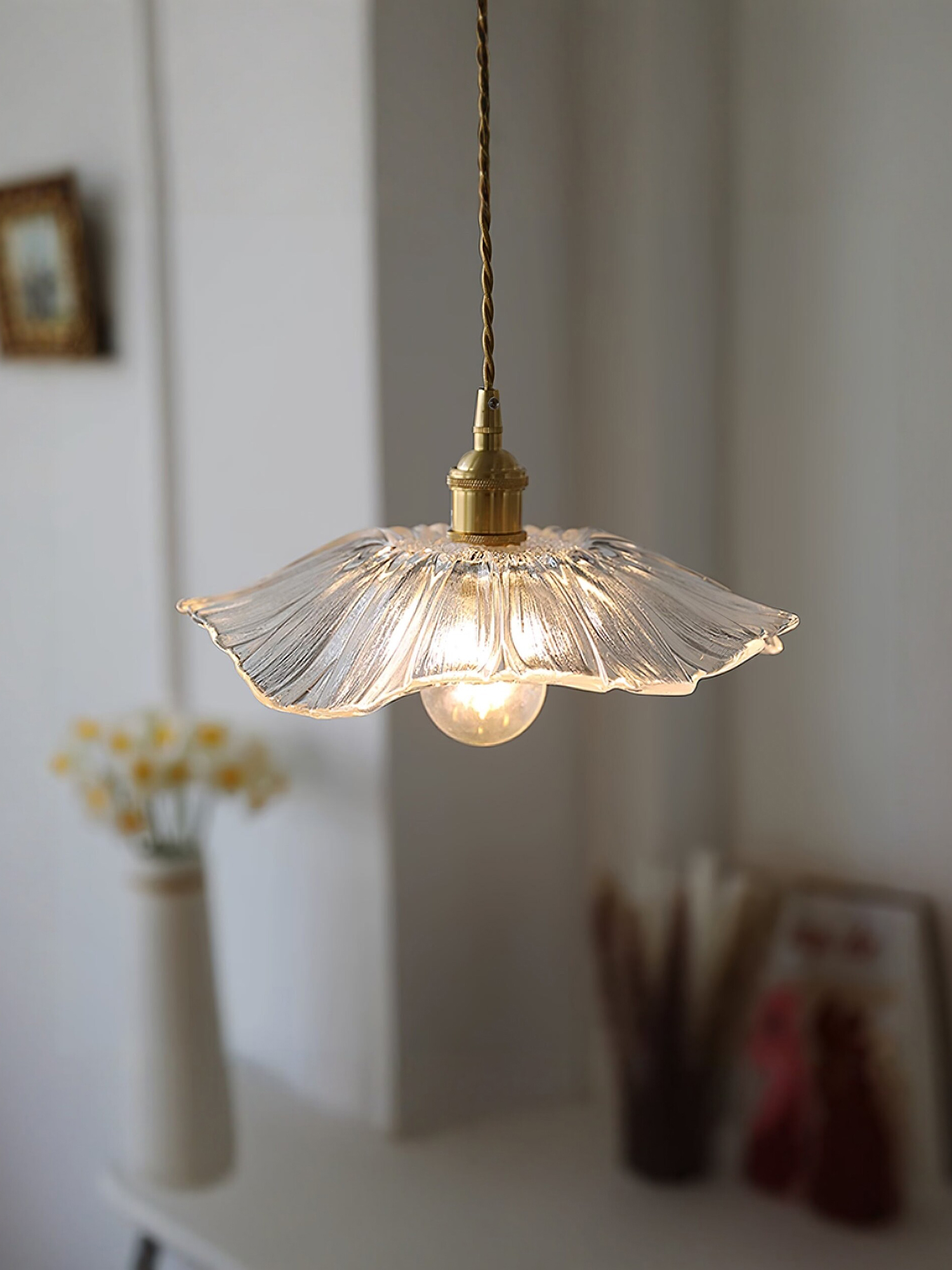 Flower Glass Plug In Pendant Lamp - Image 14