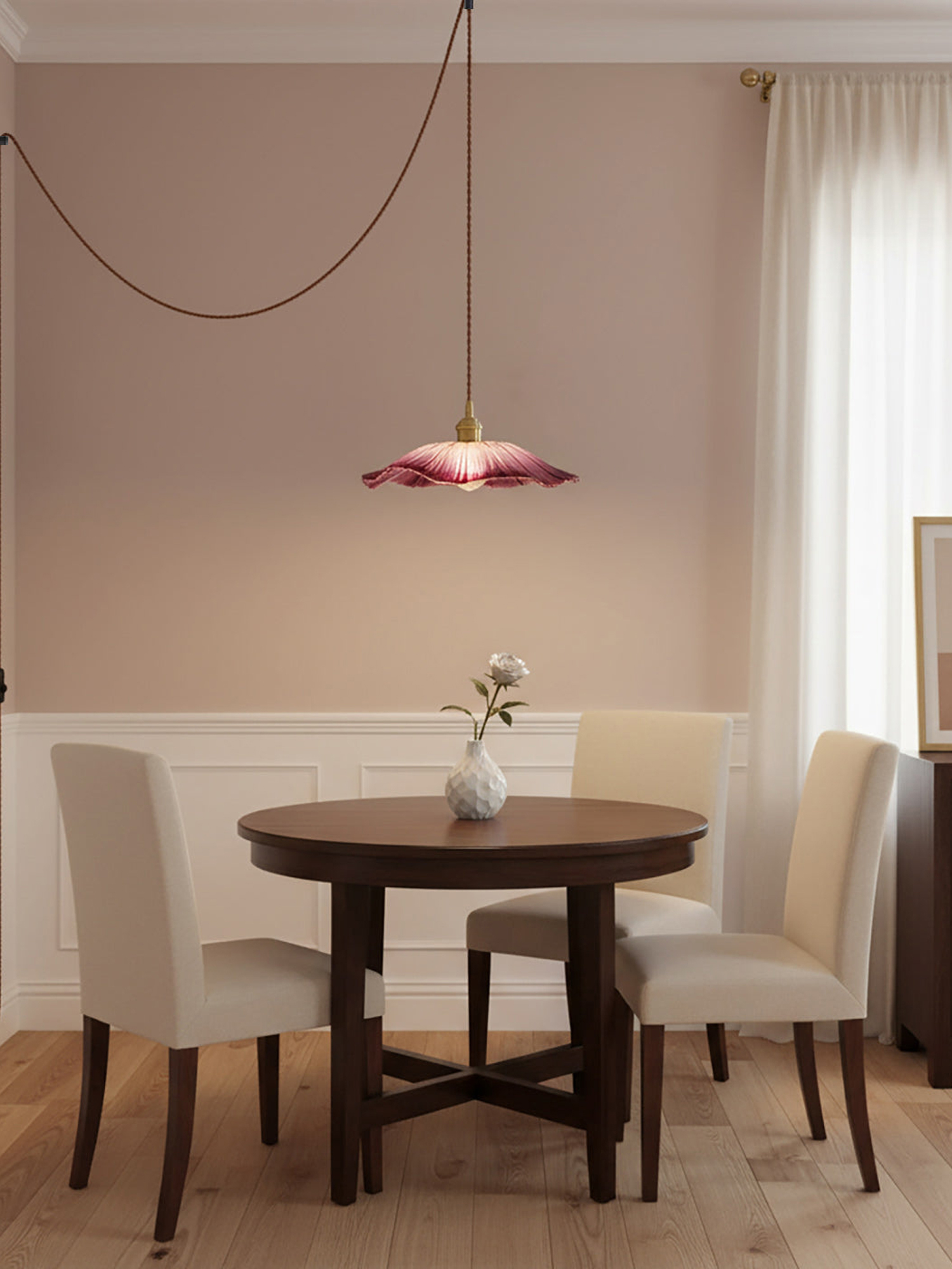 Flower Glass Plug In Pendant Lamp - Image 8