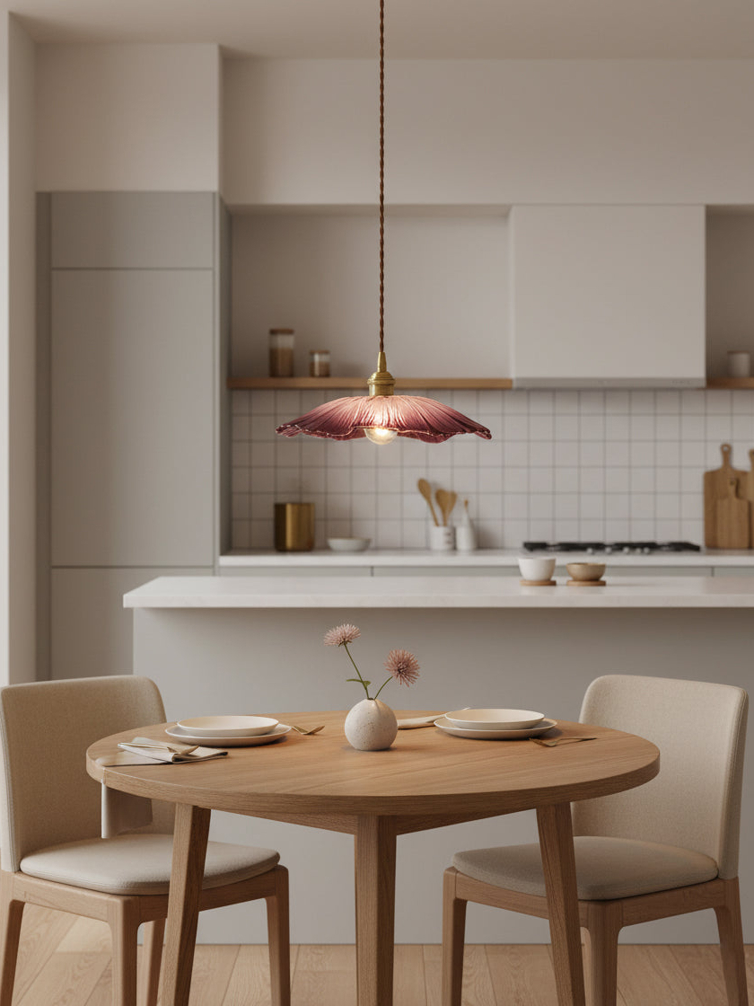 Flower Glass Plug In Pendant Lamp - Image 10