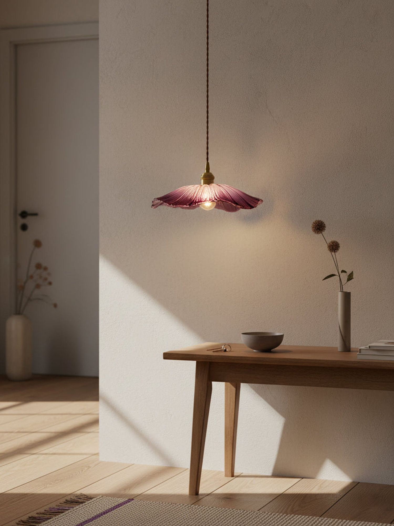 Flower Glass Plug In Pendant Lamp - Image 6