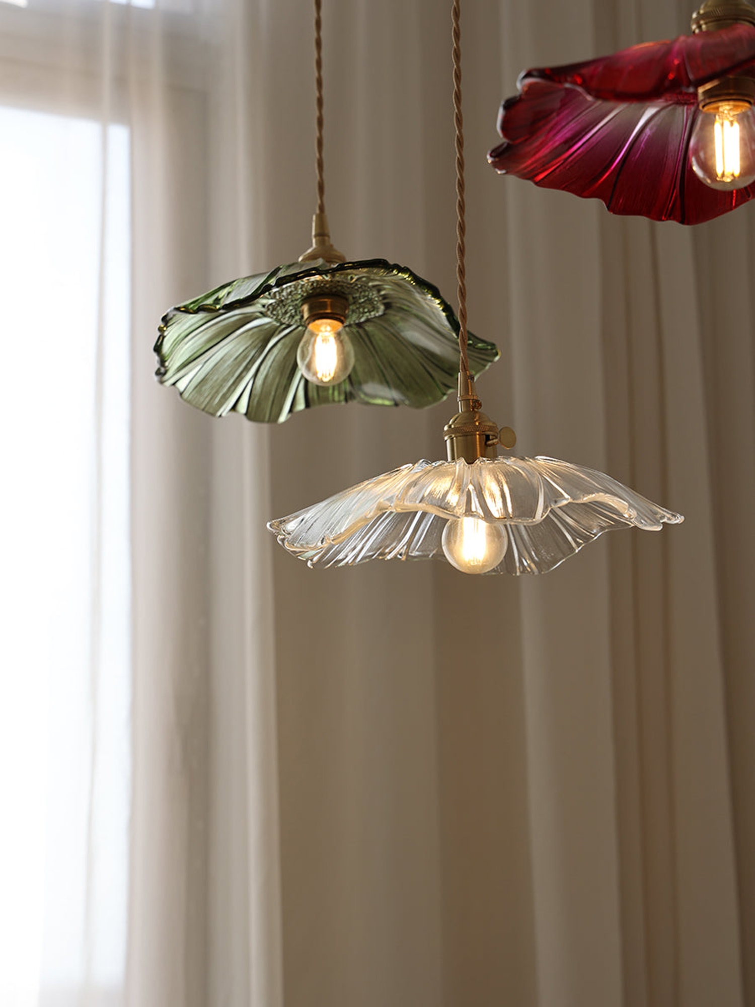 Flower Glass Plug In Pendant Lamp - Image 13
