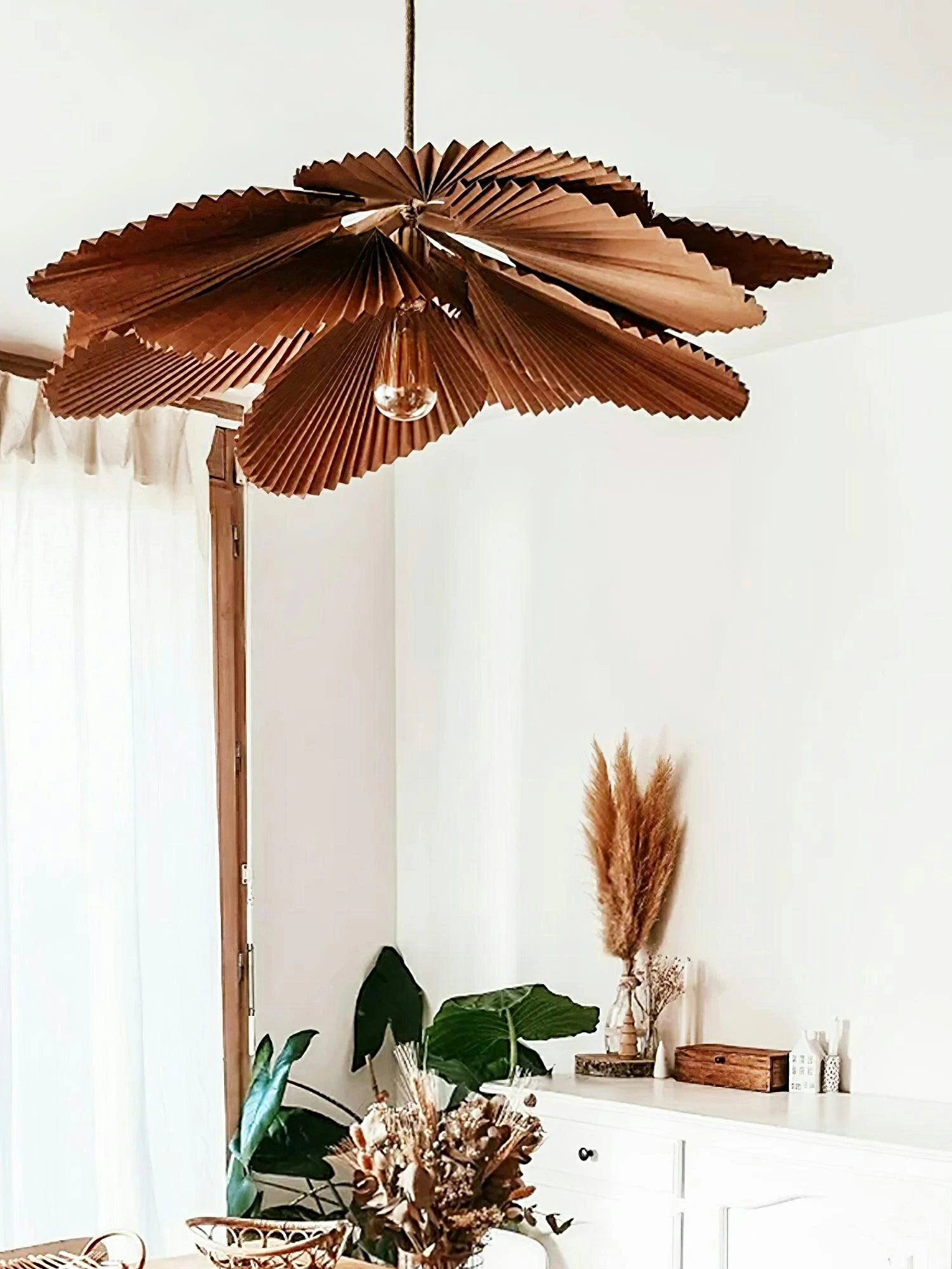 Folded Leaf Lotus Chandelier - Image 4