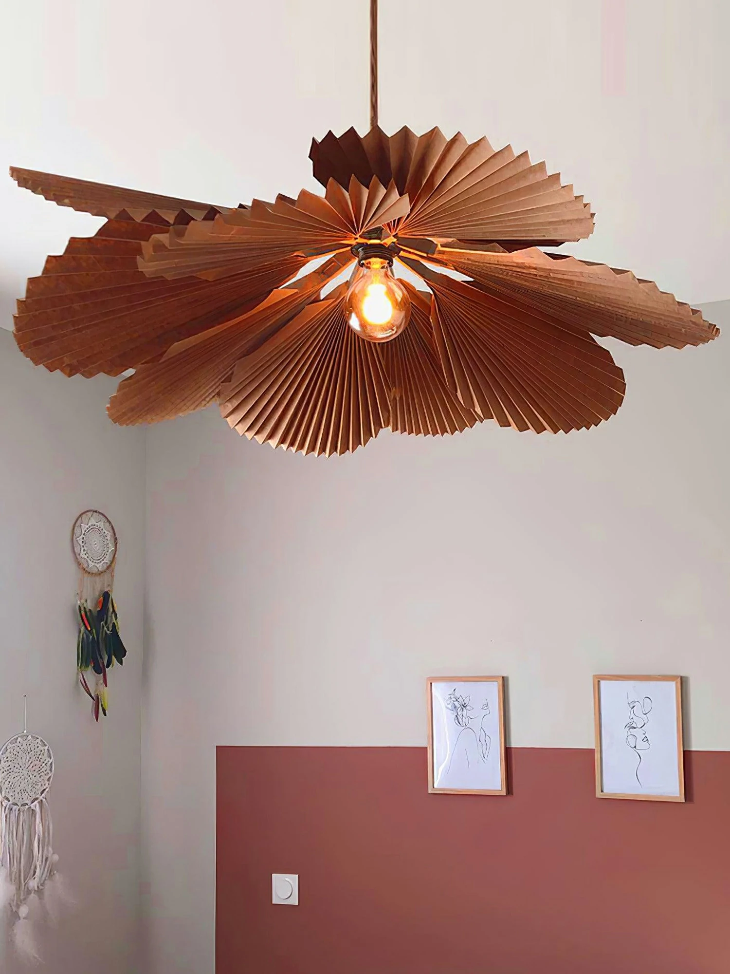 Folded Leaf Lotus Chandelier - Image 6