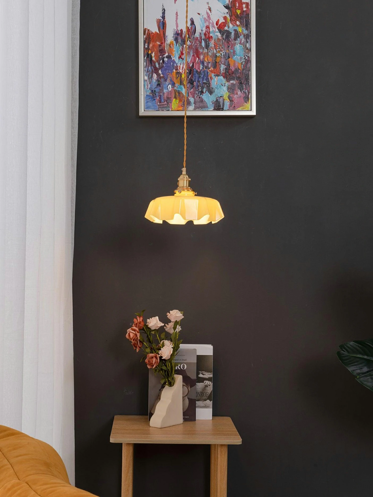 French Flower Pendant Light - Image 28