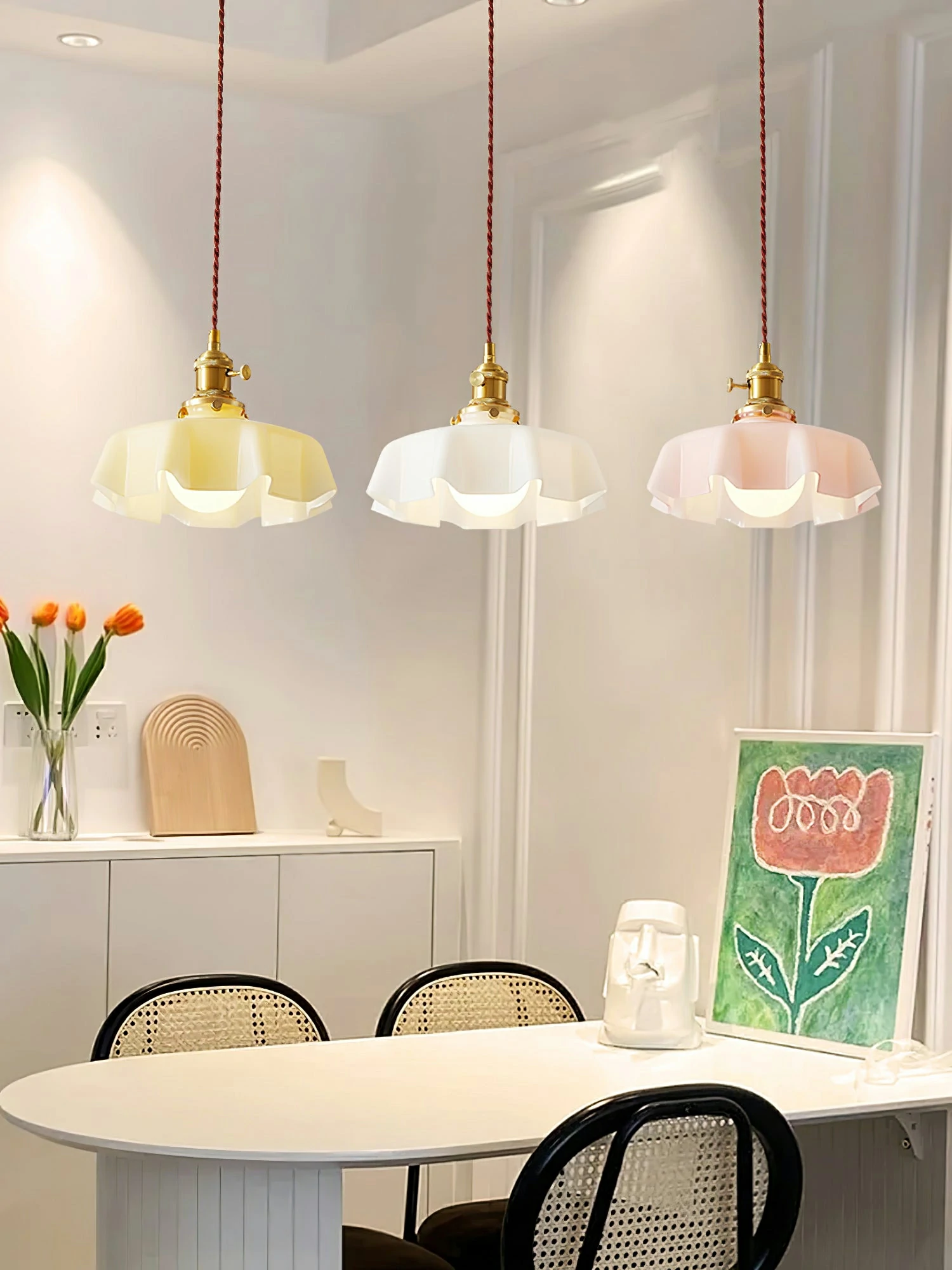 French Flower Pendant Light - Image 2
