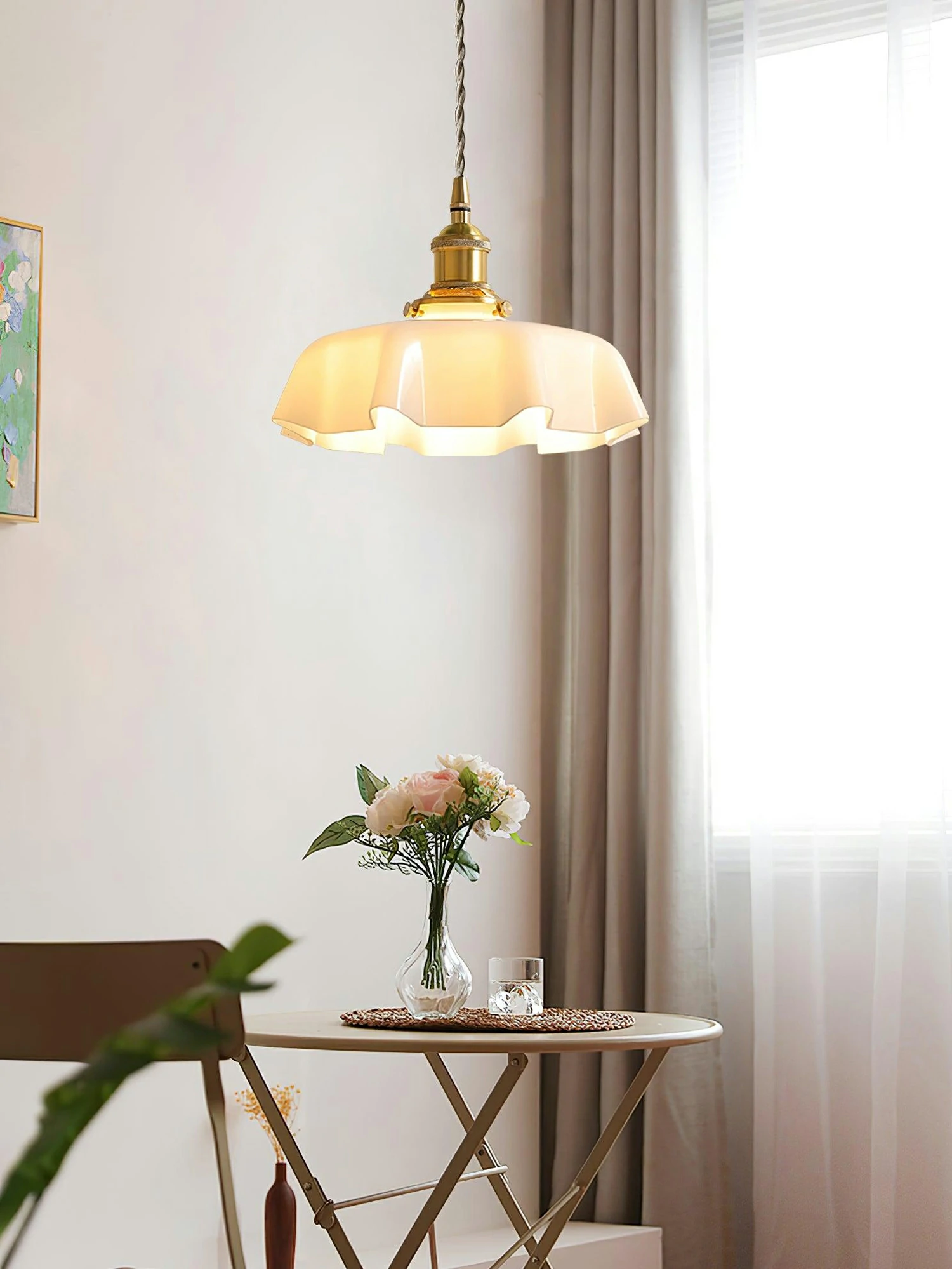 French Flower Pendant Light - Image 23