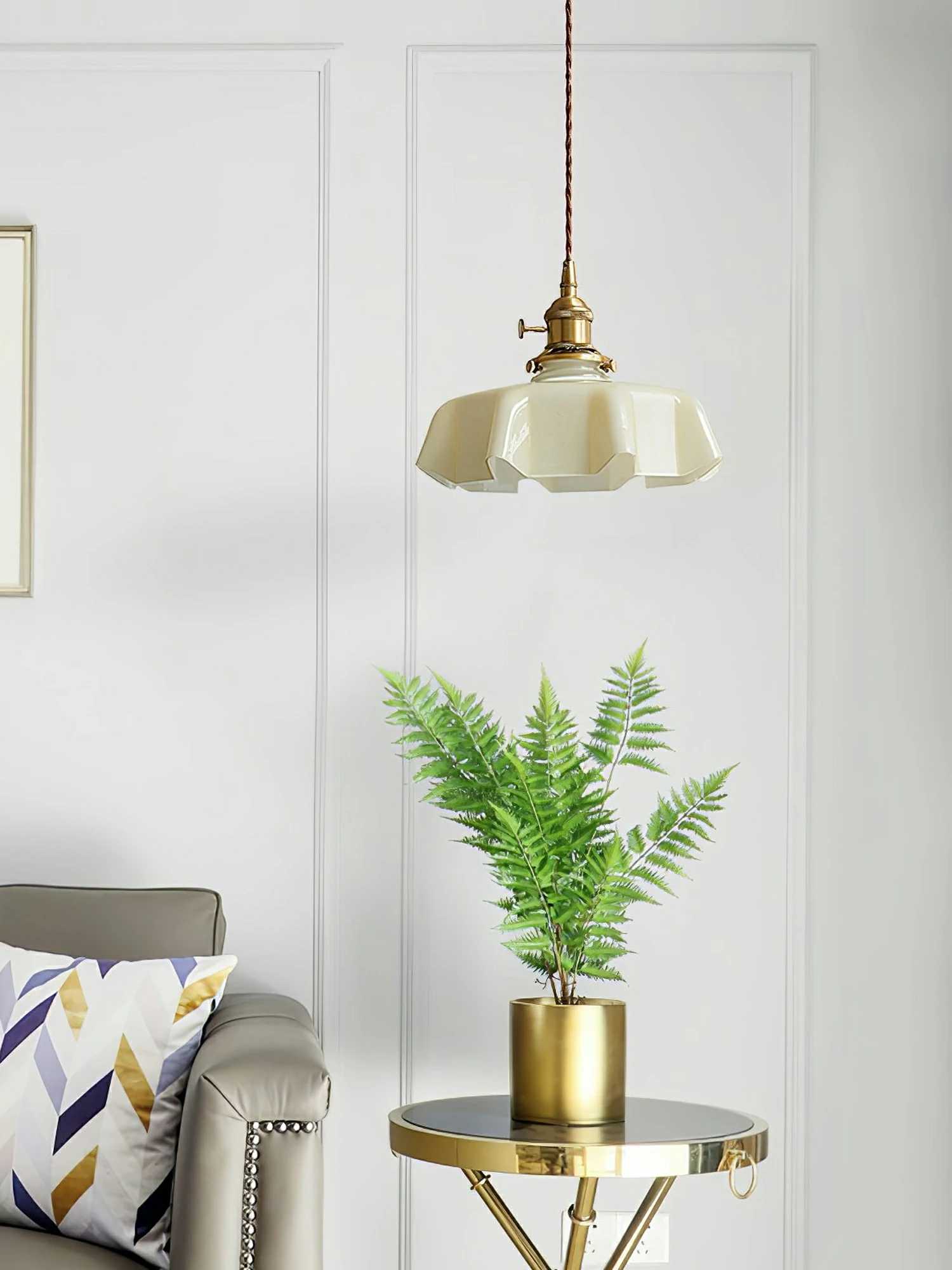 French Flower Pendant Light - Image 6