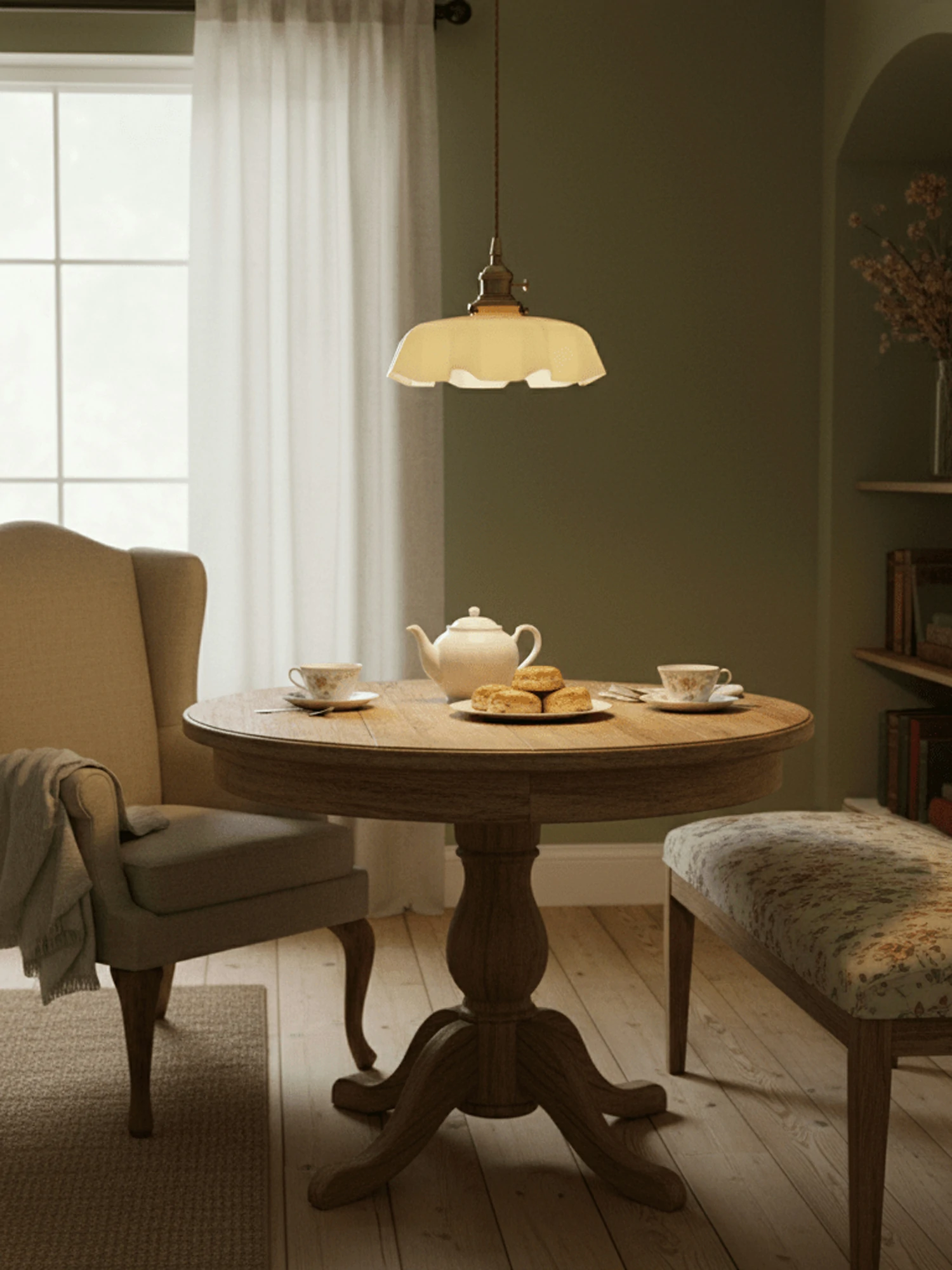 French Flower Pendant Light - Image 9
