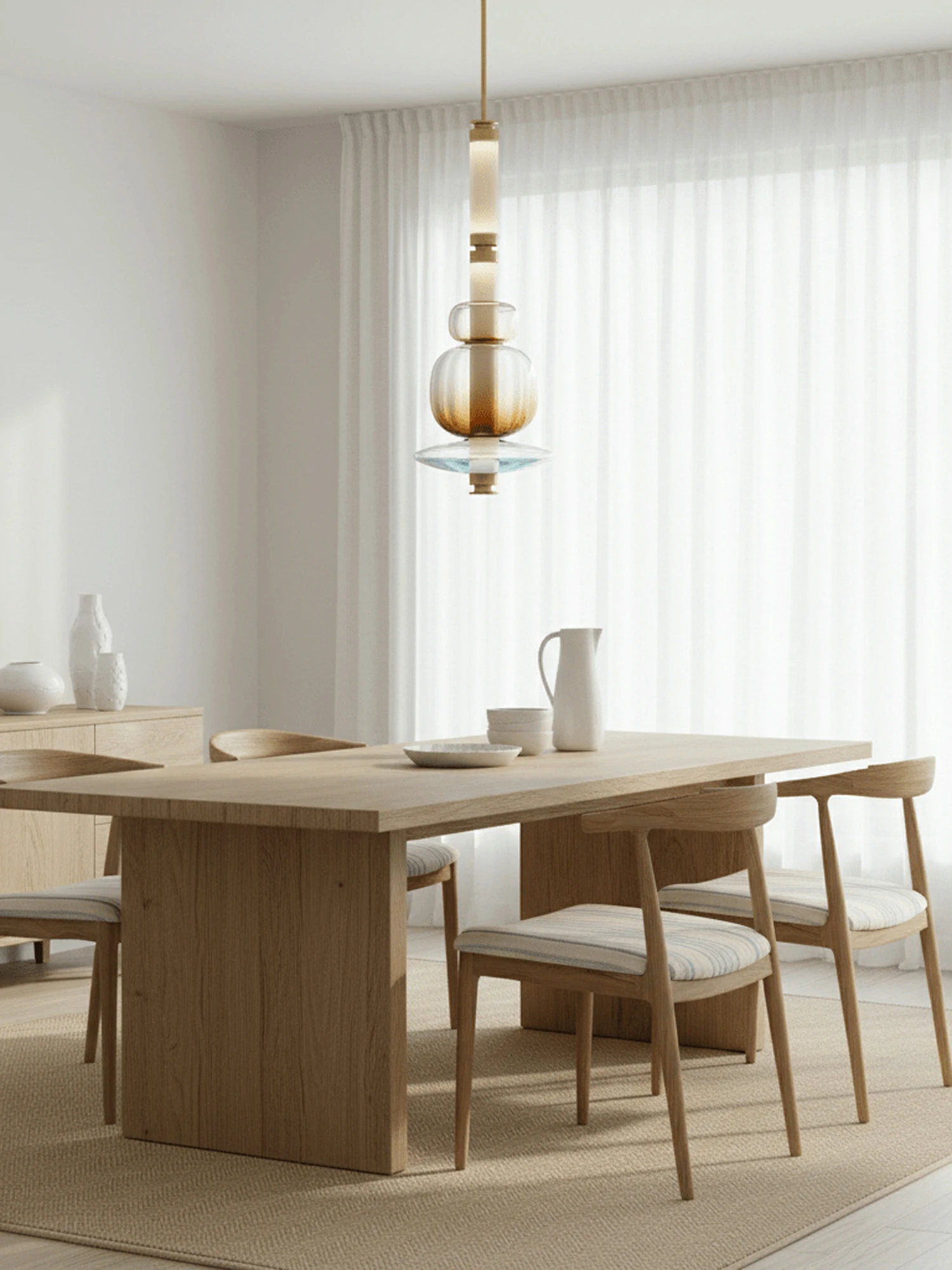 Glass Bead Linear Pendant Light - Image 7