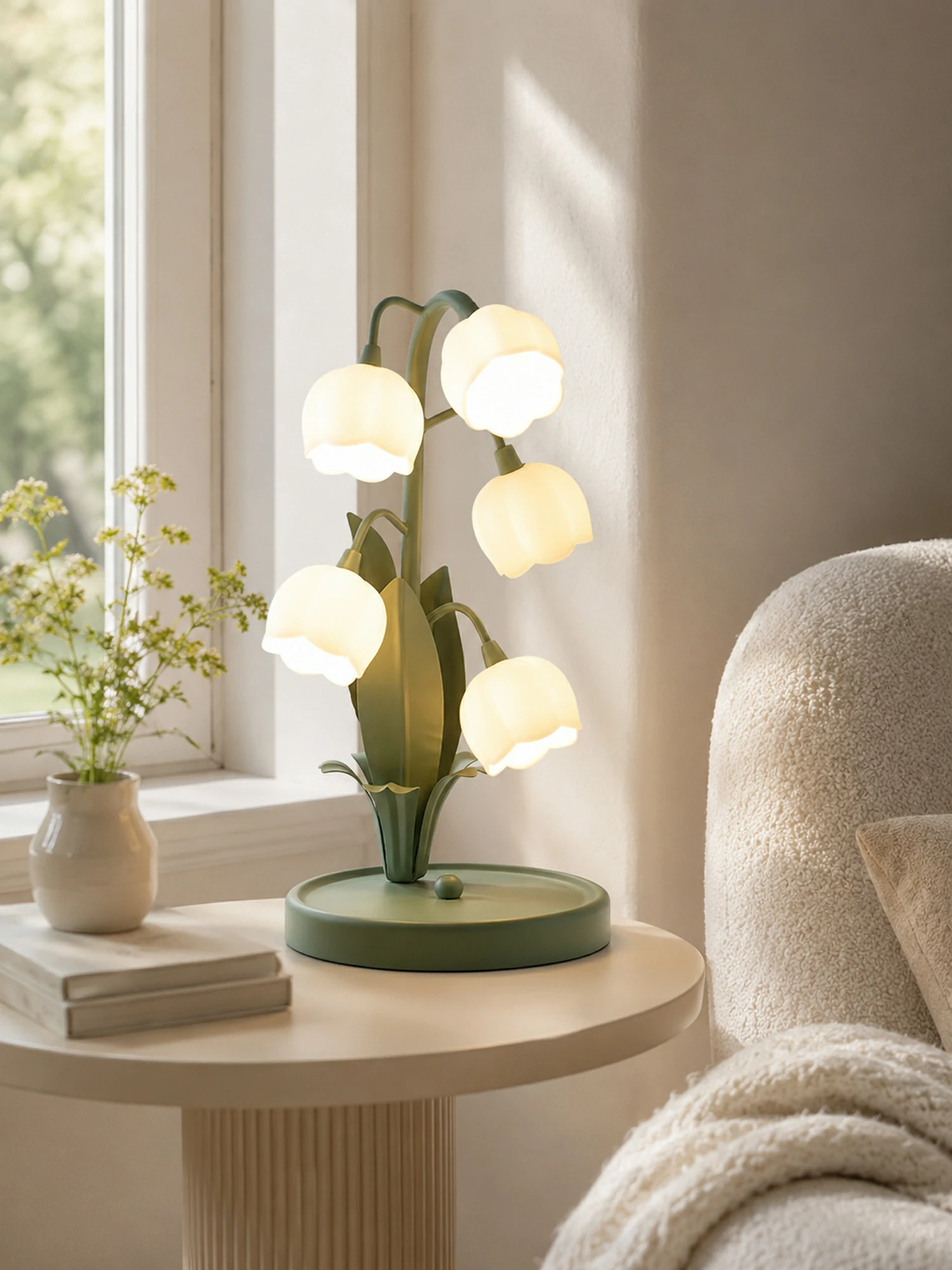 Green Lily Table Lamp - Image 3