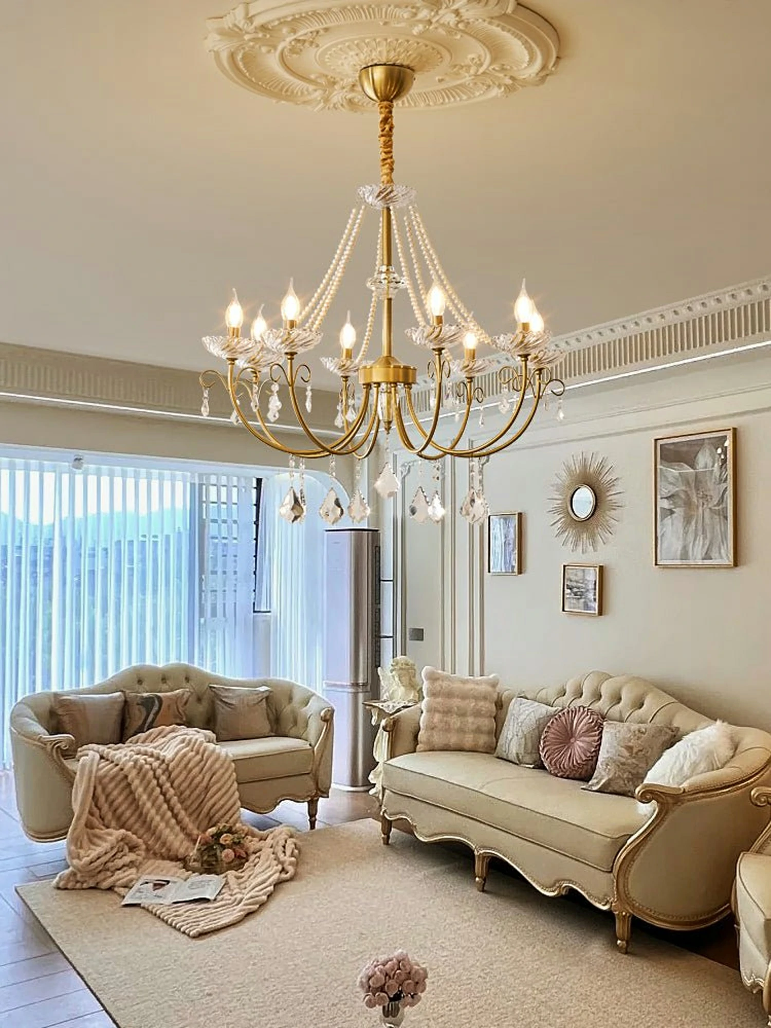 Imperial Pearl Crystal Chandelier - Image 2