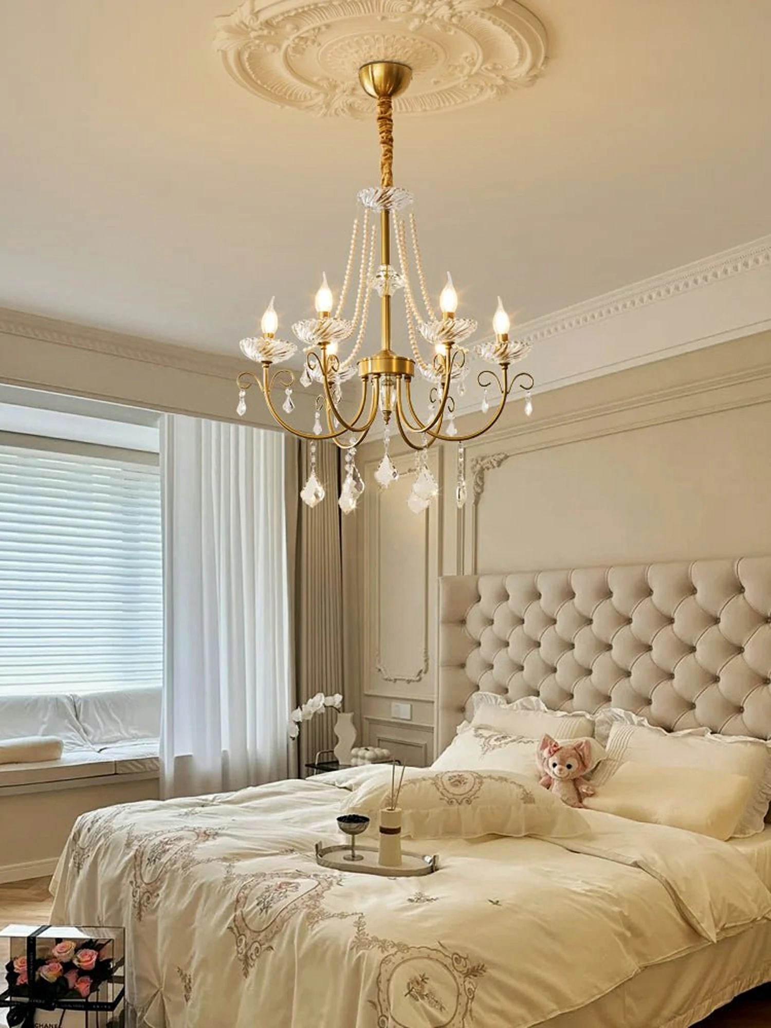 Imperial Pearl Crystal Chandelier - Image 4