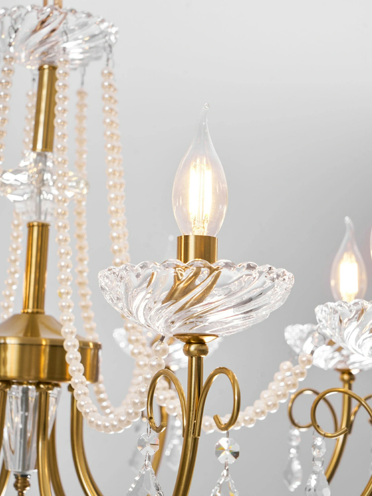 Imperial Pearl Crystal Chandelier - Image 8
