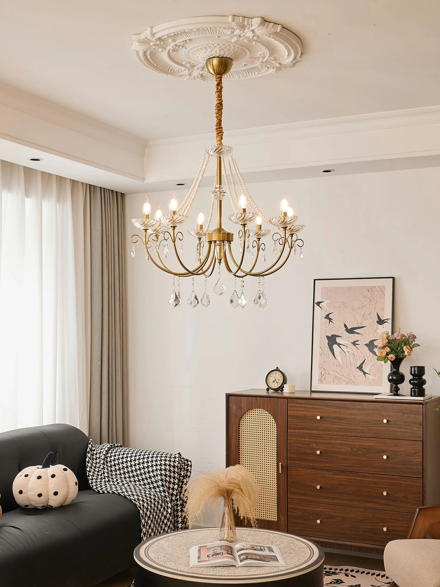 Imperial Pearl Crystal Chandelier - Image 5