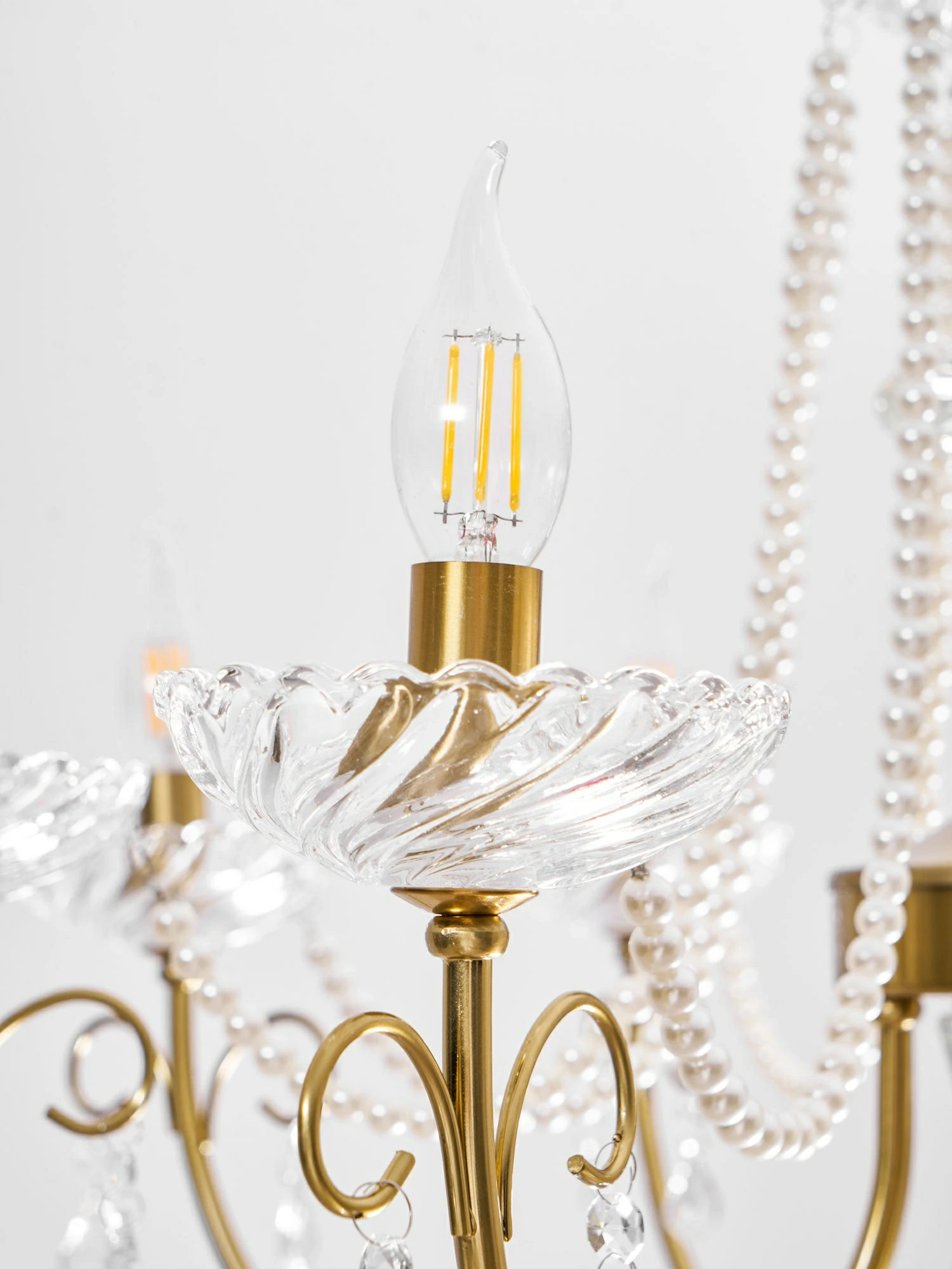 Imperial Pearl Crystal Chandelier - Image 7