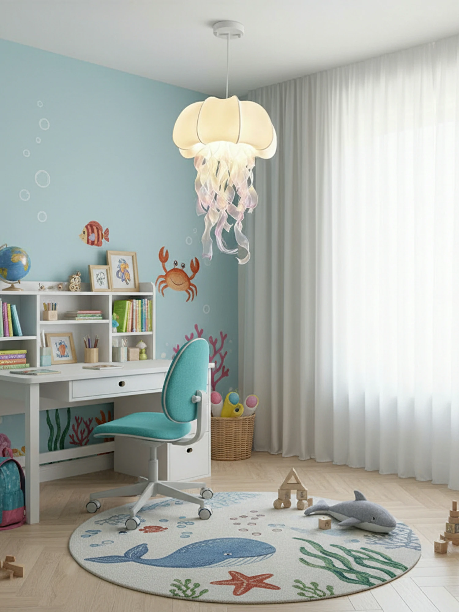 Jellyfish Fabric Pendant Lamp - Image 9