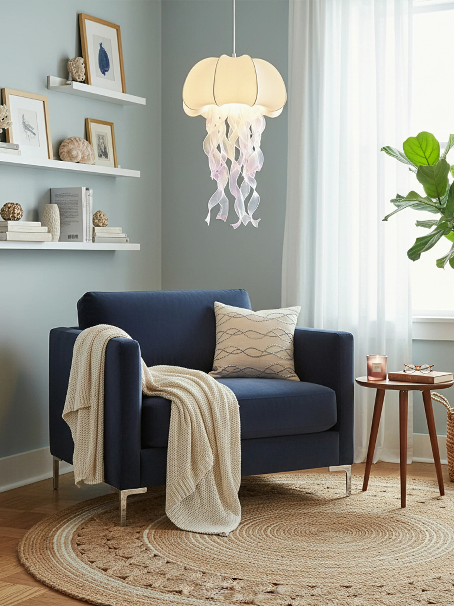 Jellyfish Fabric Pendant Lamp - Image 7