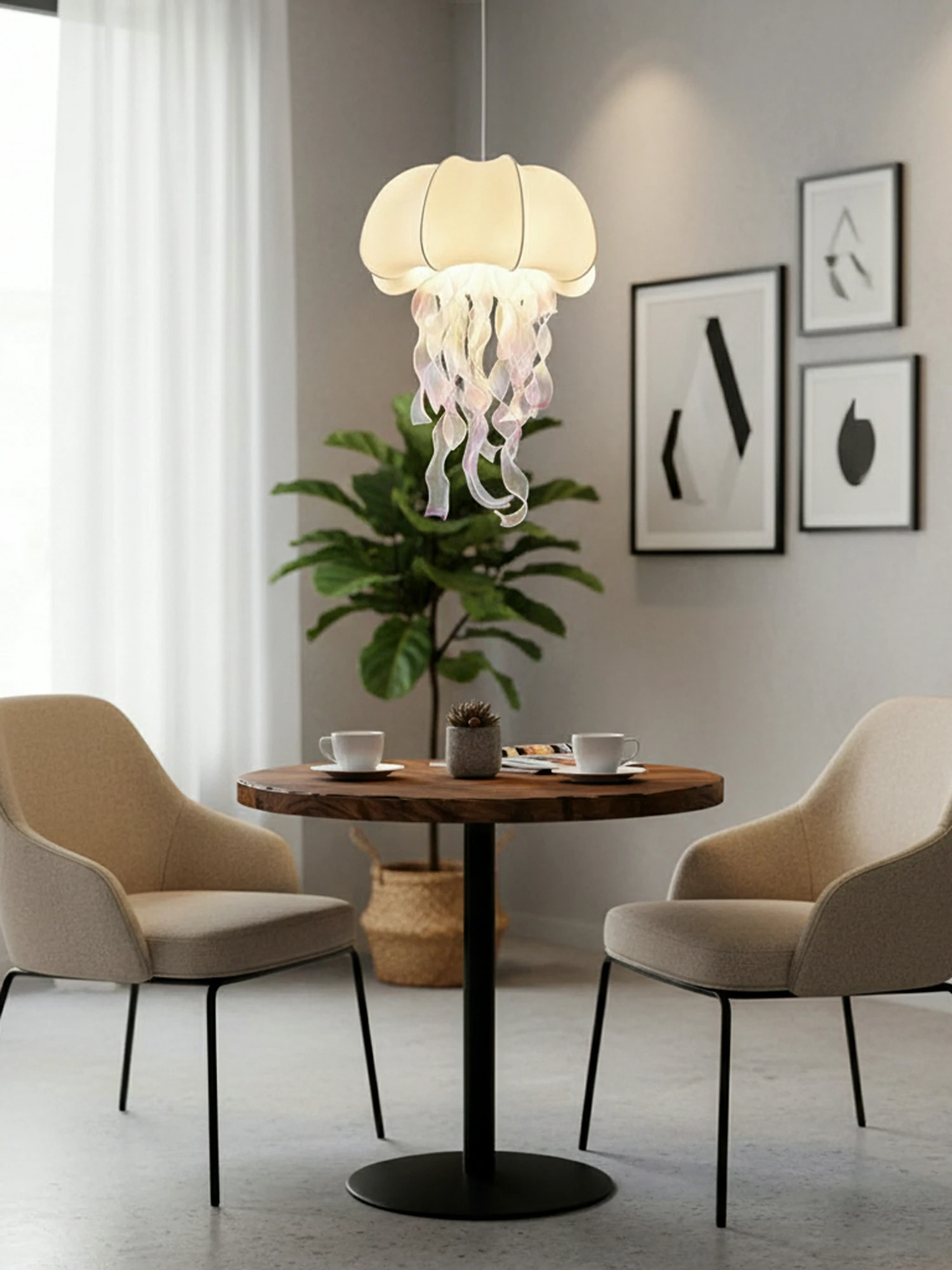 Jellyfish Fabric Pendant Lamp - Image 2