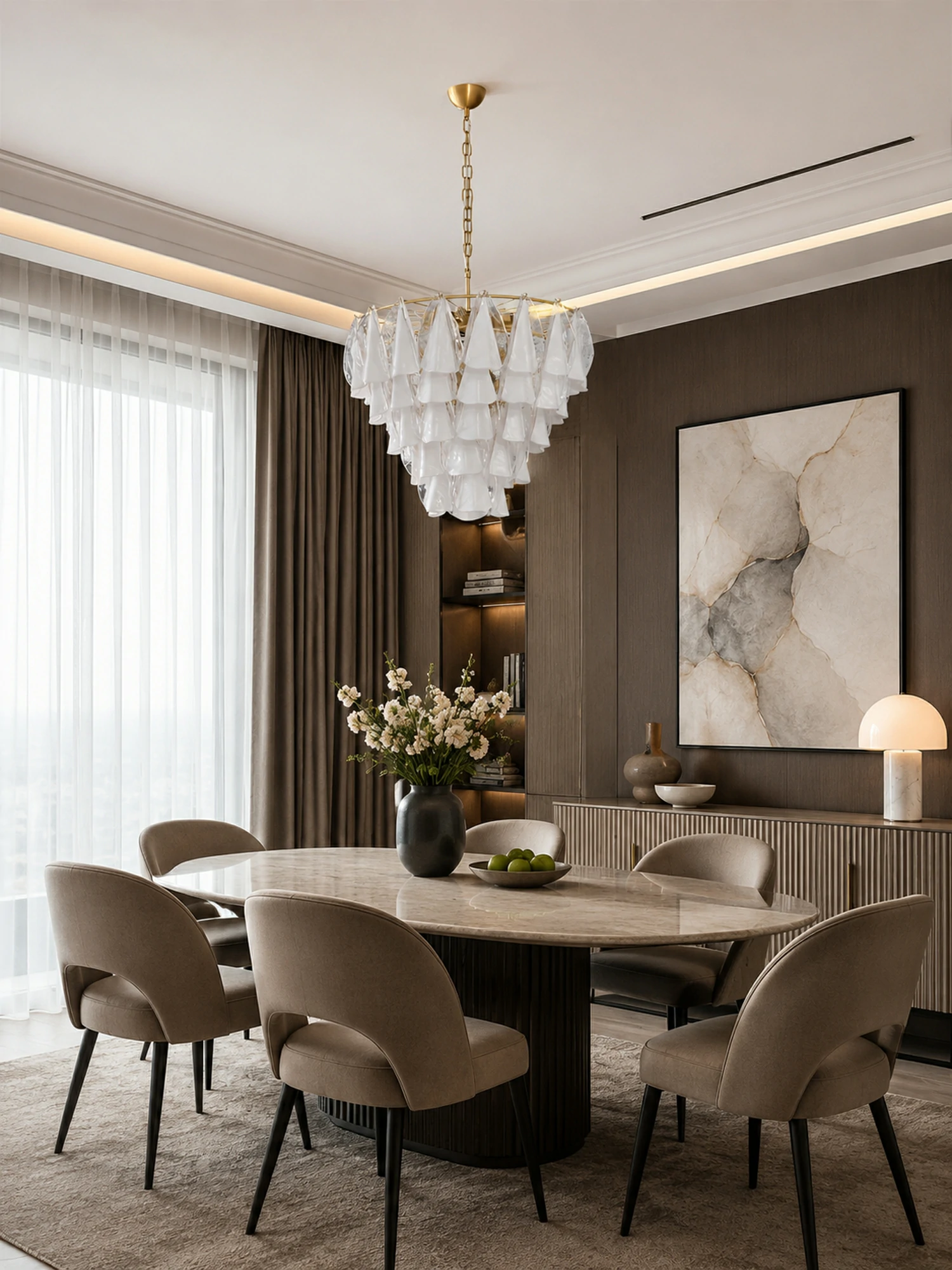 Lunara White Chandelier - Image 9