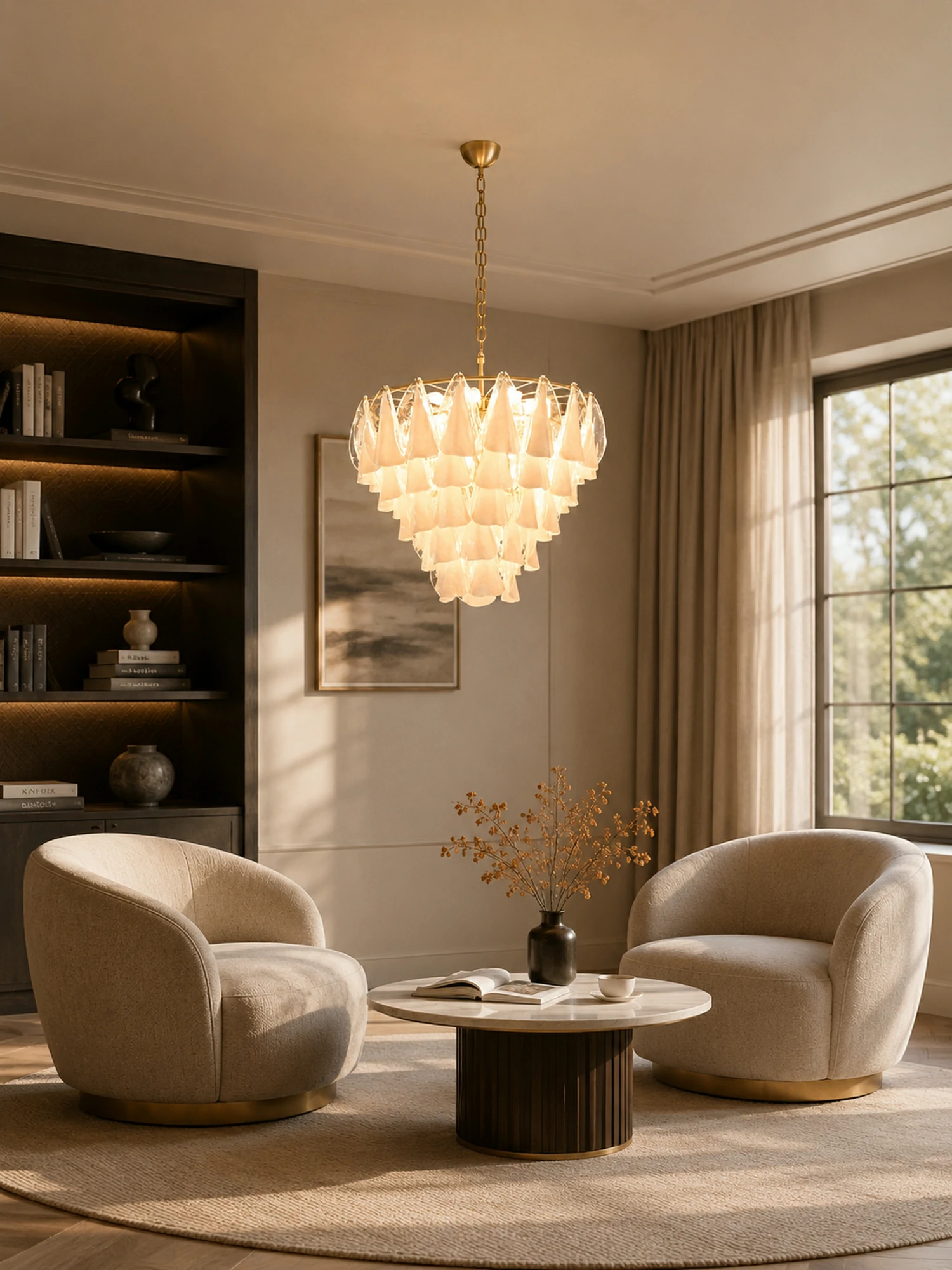 Lunara White Chandelier - Image 3