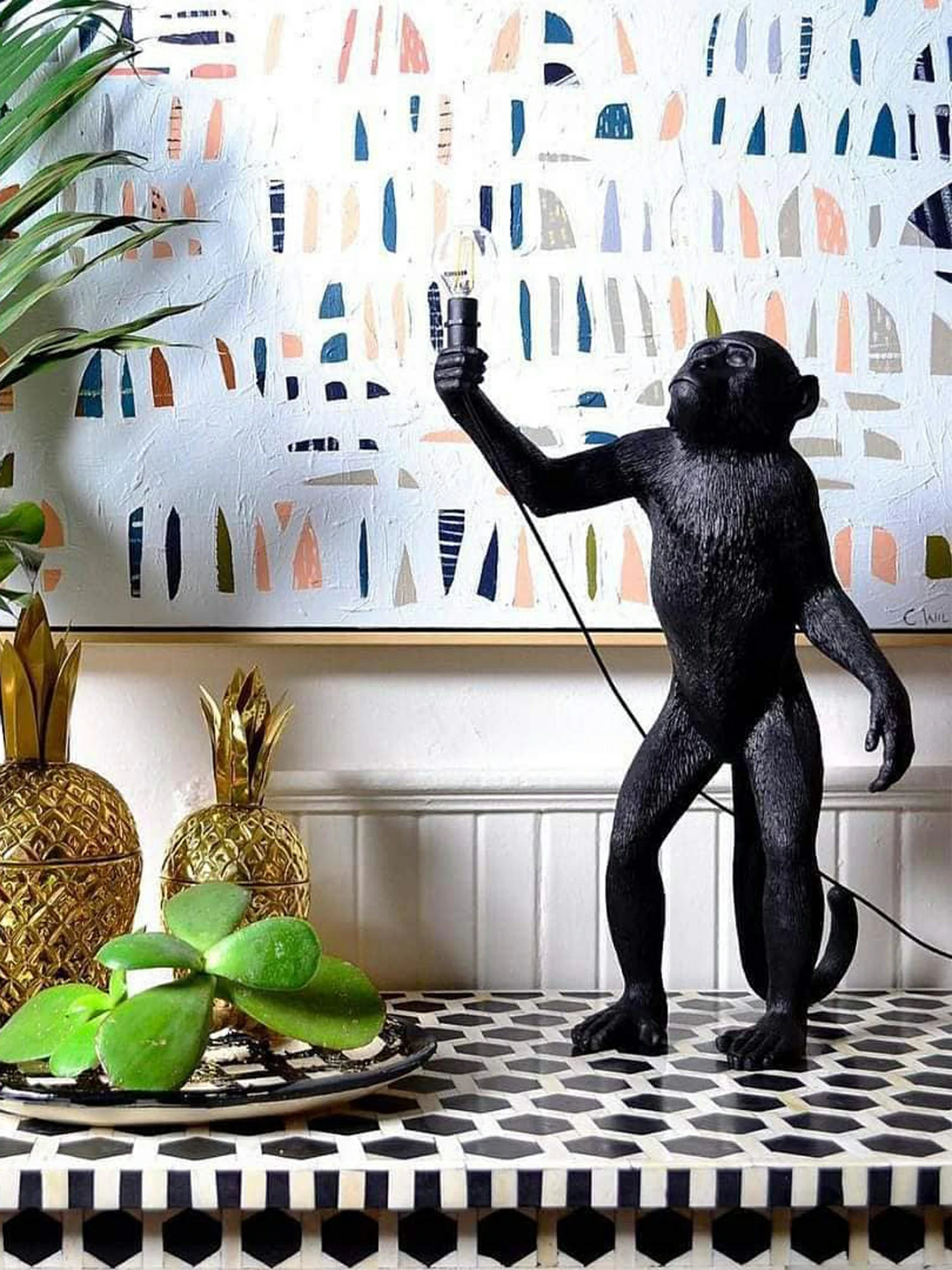 Monkey Resin Table Lamp - Image 3