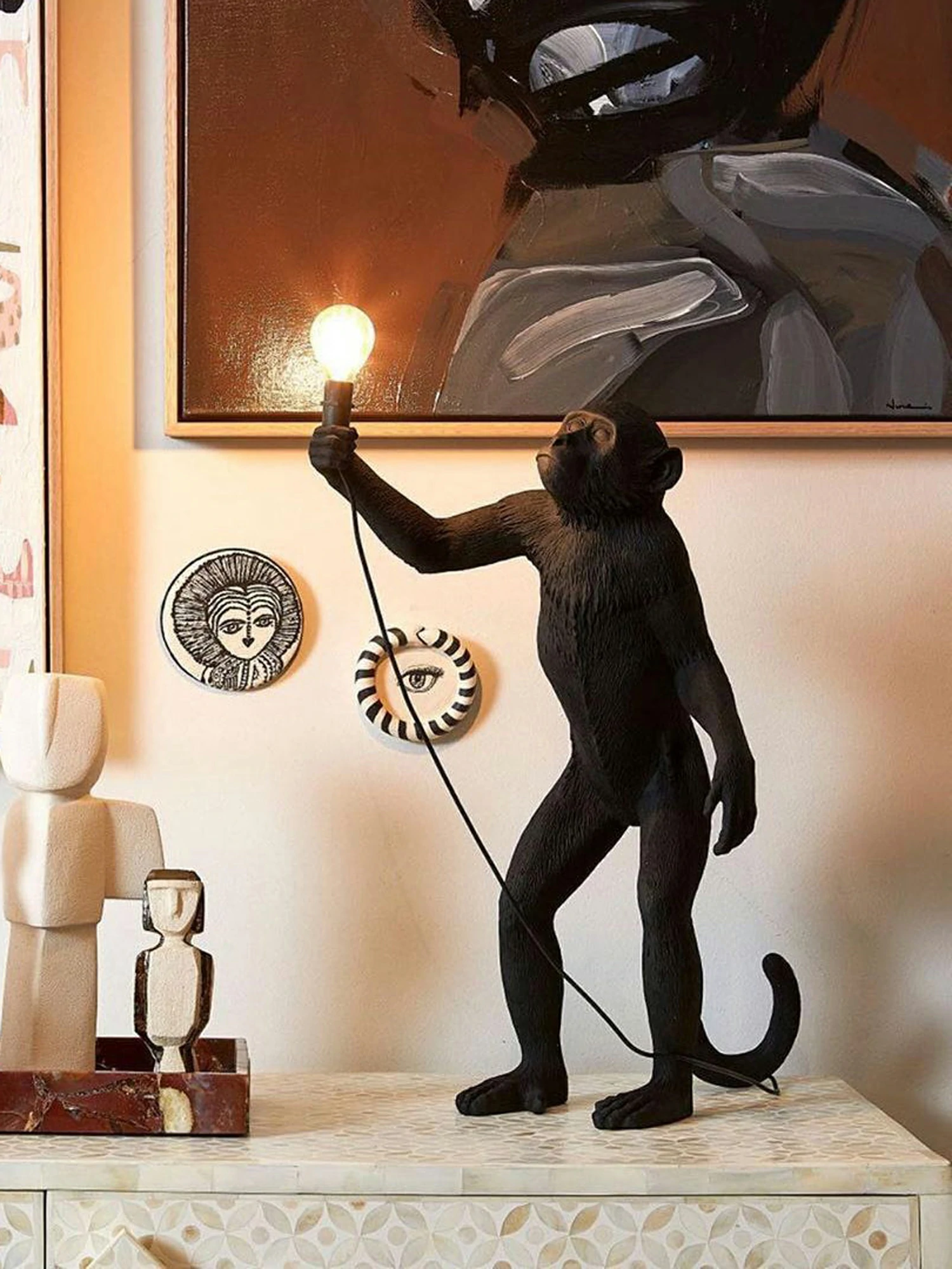 Monkey Resin Table Lamp - Image 2