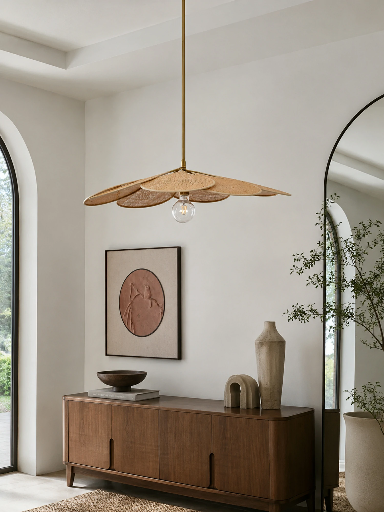 Petals Bloom Rattan Pendant Lamp - Image 3