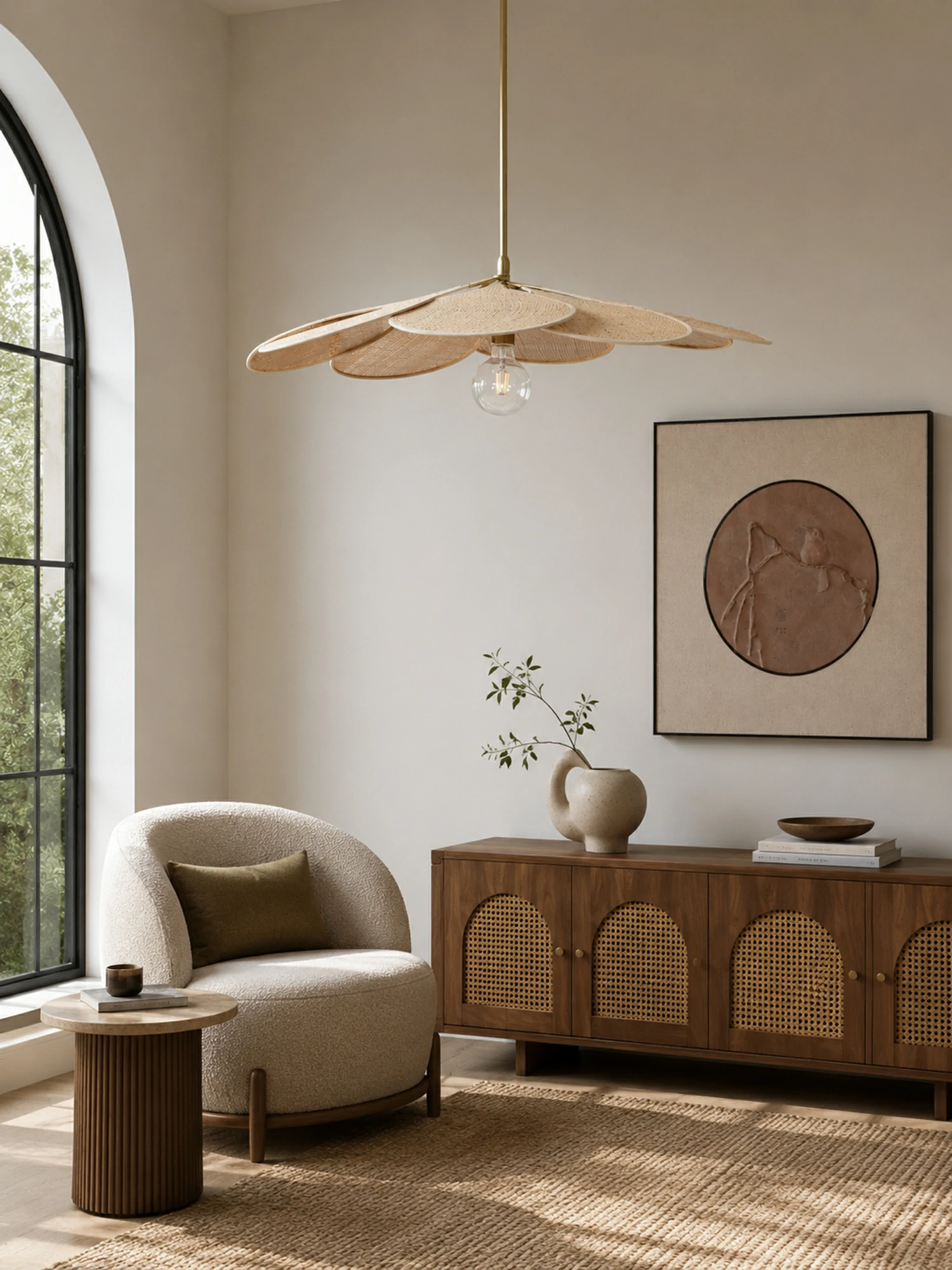 Petals Bloom Rattan Pendant Lamp - Image 5
