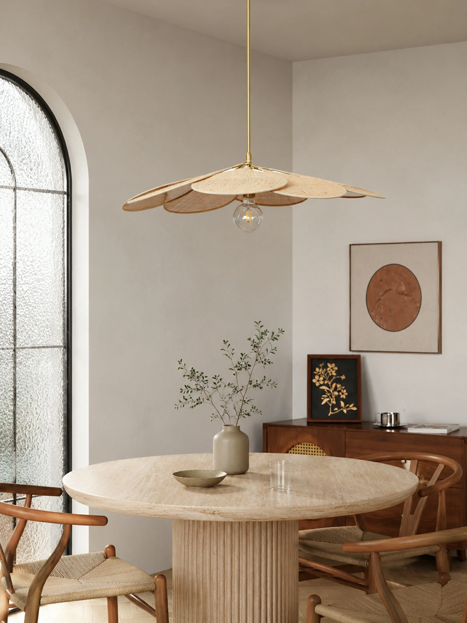 Petals Bloom Rattan Pendant Lamp - Image 7