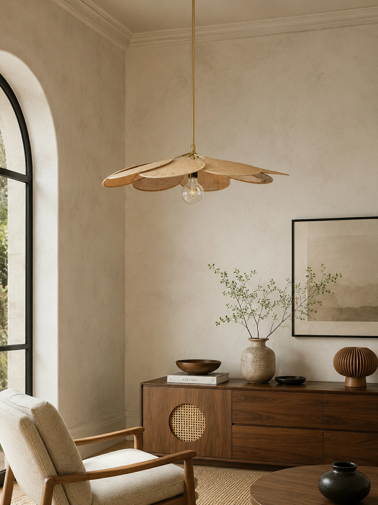 Petals Bloom Rattan Pendant Lamp - Image 4