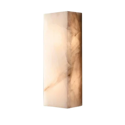 Rectangular Alabaster Wall Sconce