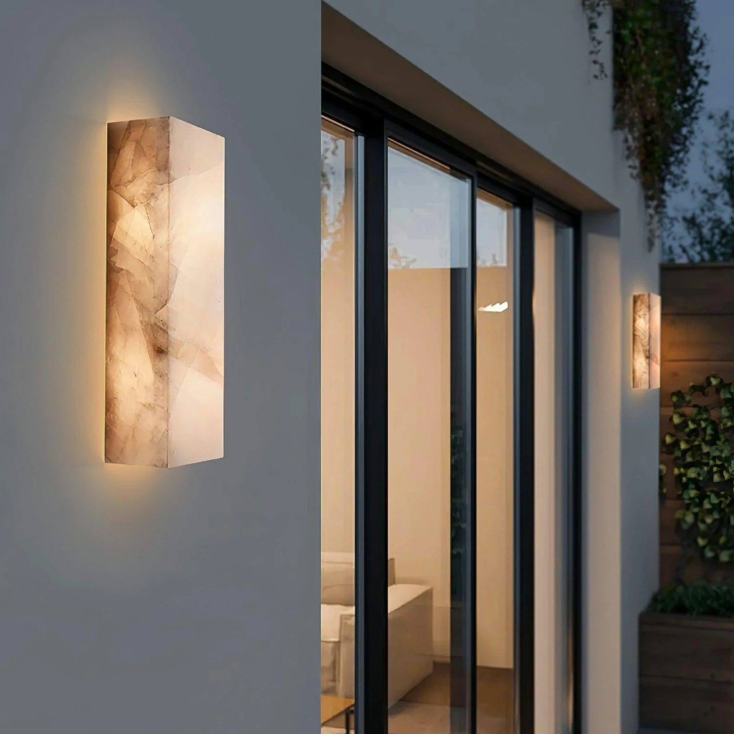 Rectangular Alabaster Wall Sconce - Image 7