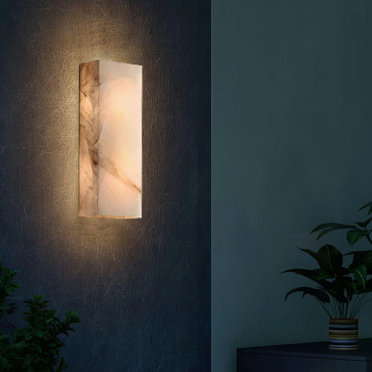 Rectangular Alabaster Wall Sconce - Image 8