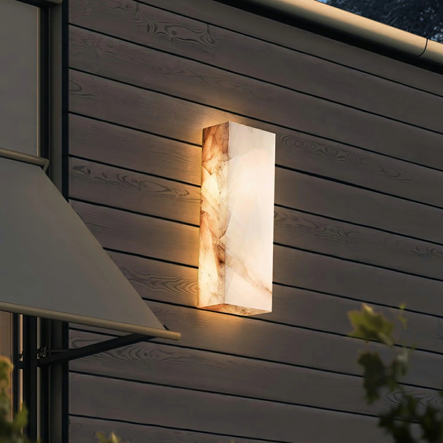 Rectangular Alabaster Wall Sconce - Image 10