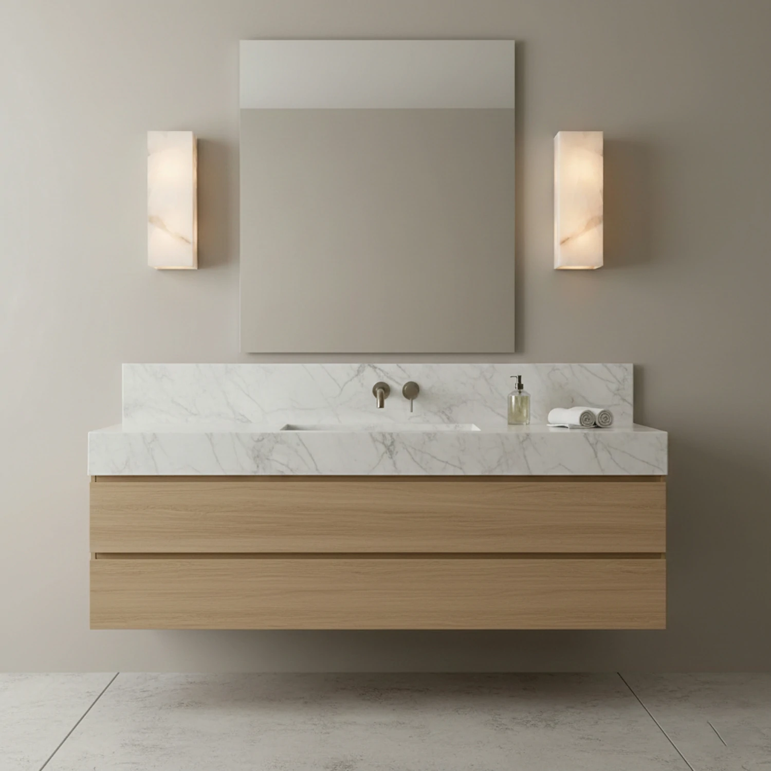 Rectangular Alabaster Wall Sconce - Image 13