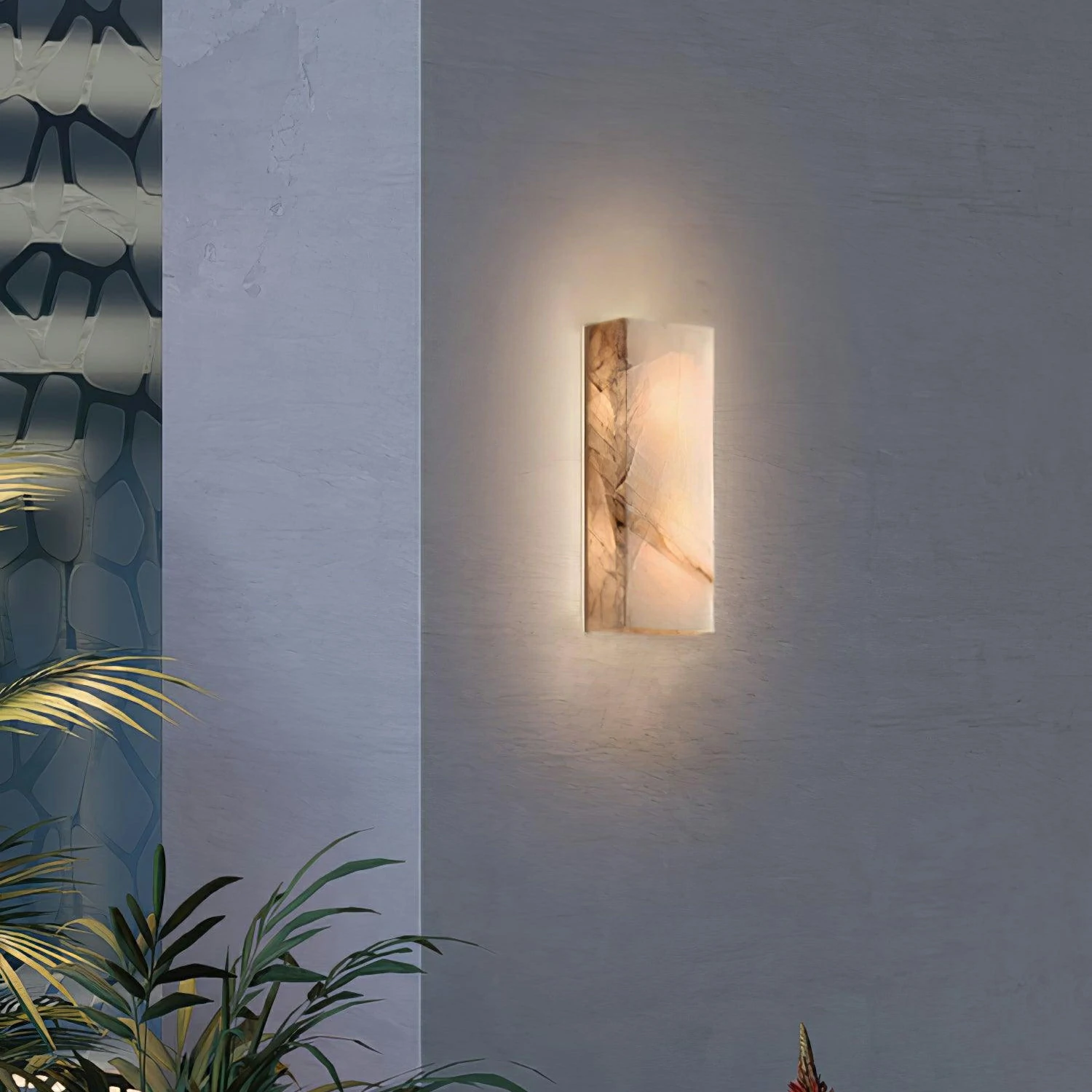 Rectangular Alabaster Wall Sconce - Image 18