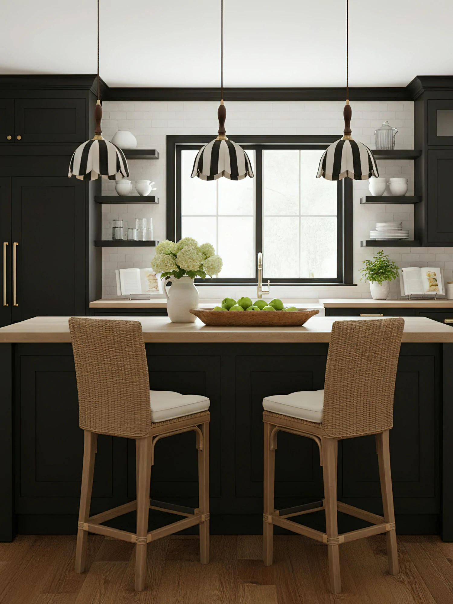 Stripe Tulip Pendant Light - Image 3