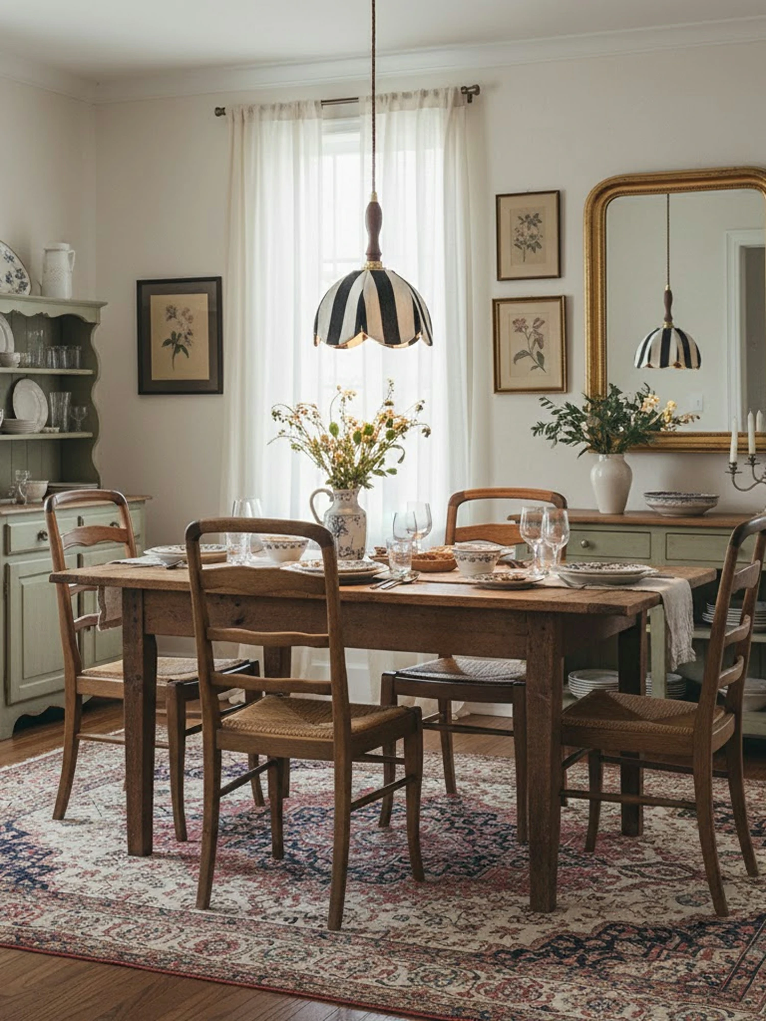 Stripe Tulip Pendant Light - Image 6