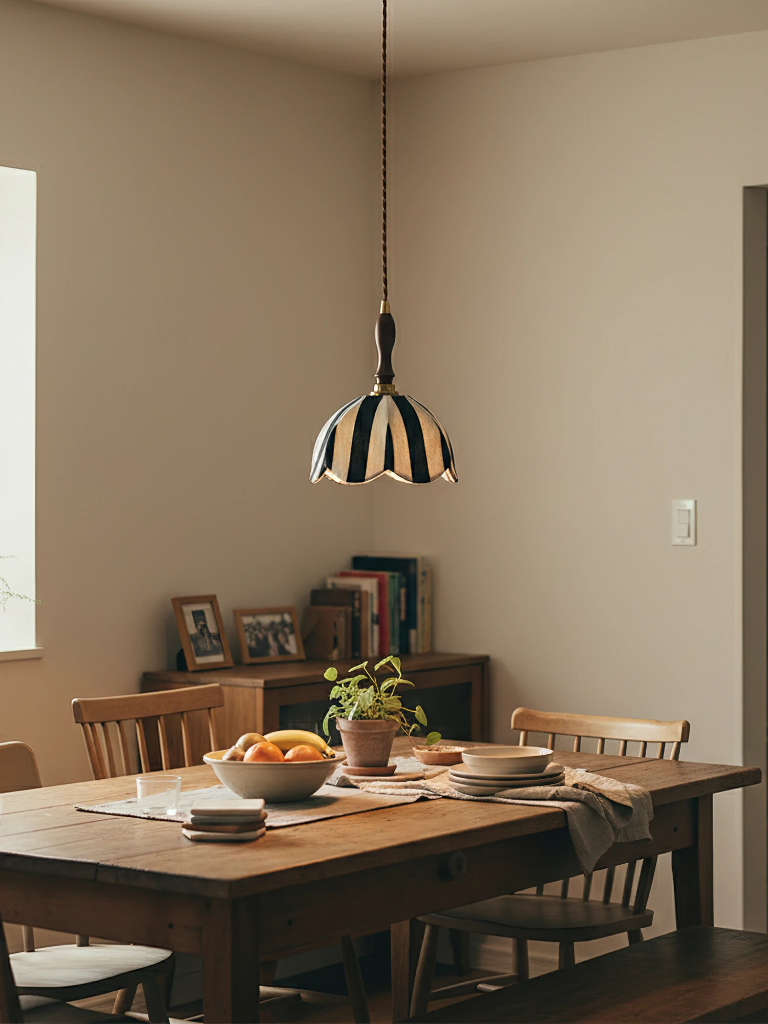 Stripe Tulip Pendant Light - Image 4