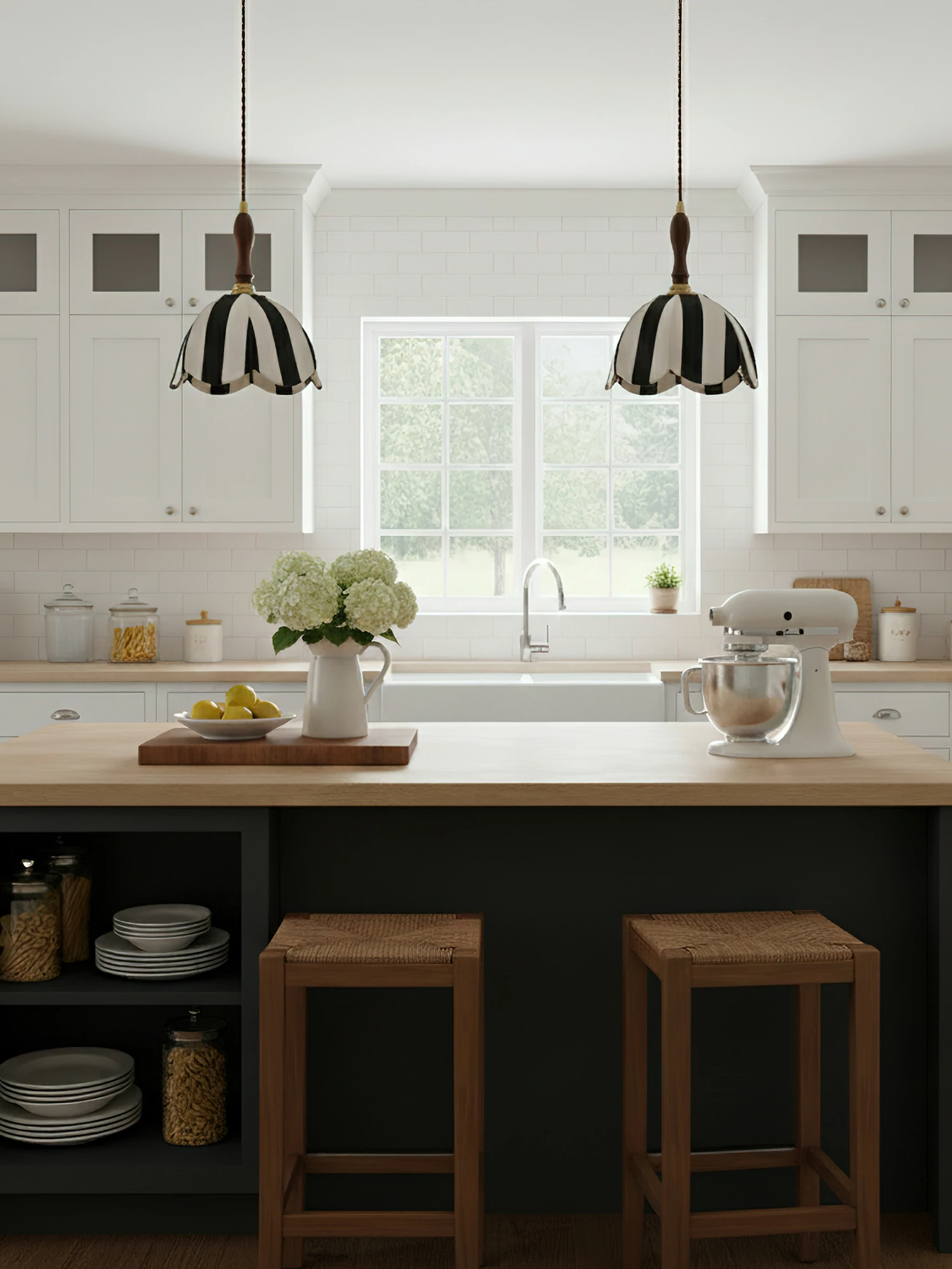 Stripe Tulip Pendant Light - Image 5