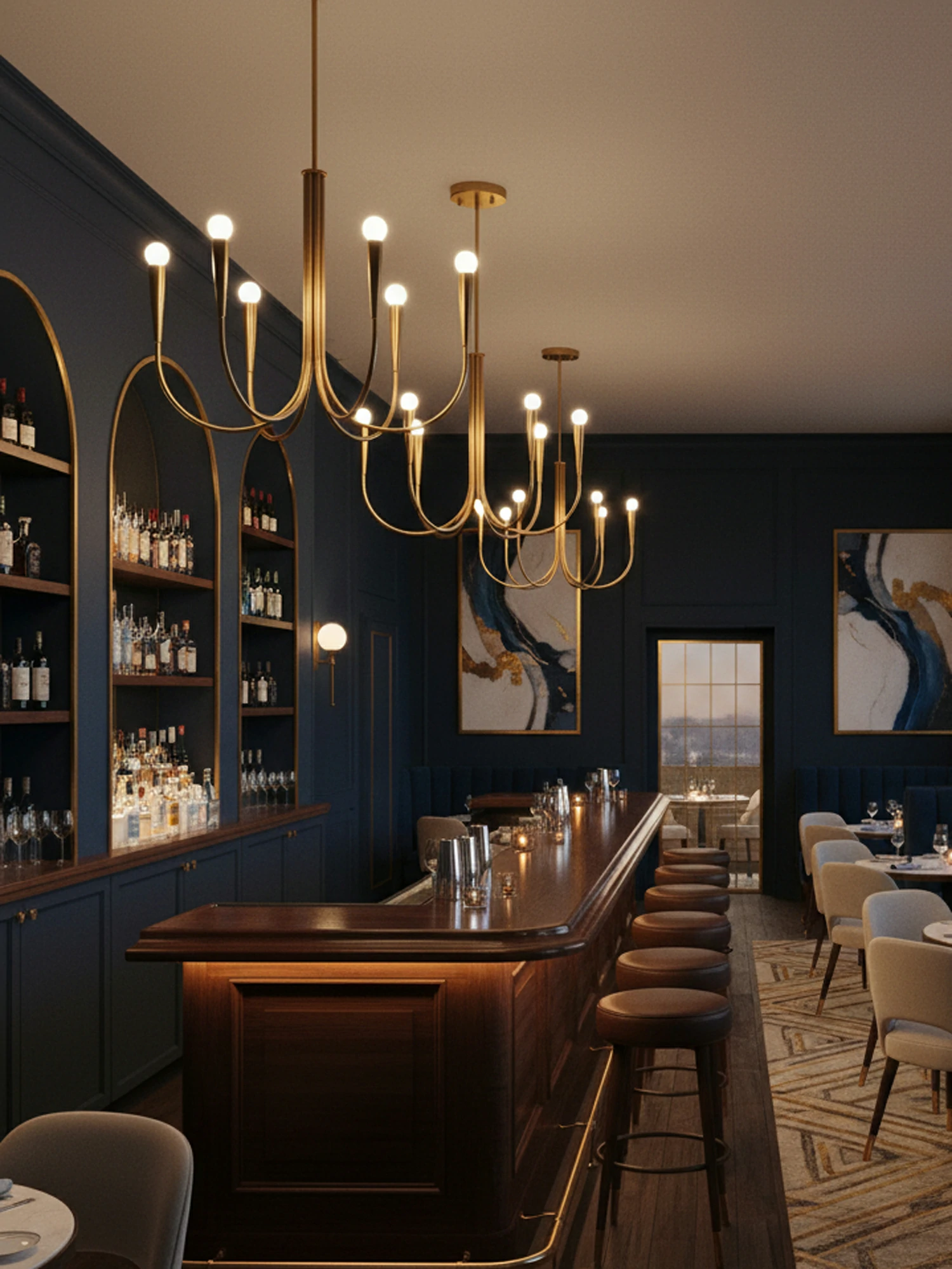 Swoop Arm Chandelier - Image 11