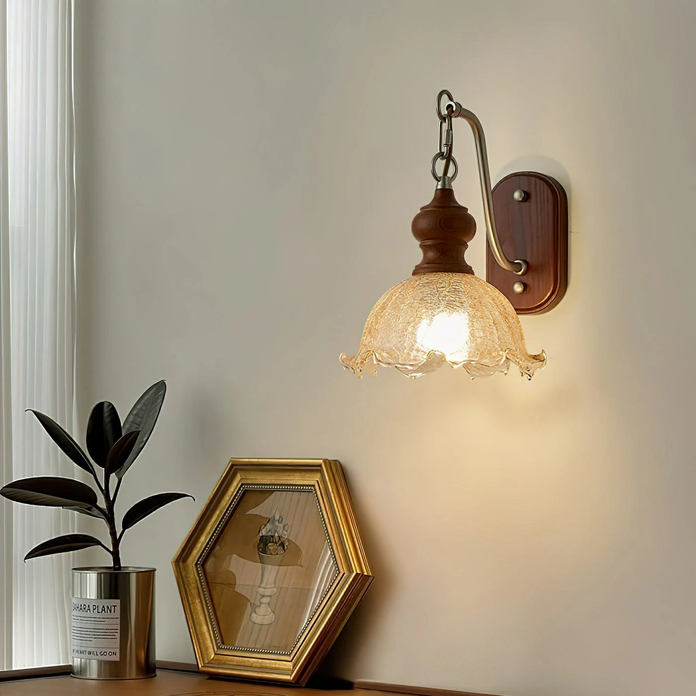 Vintage Flower Wall Lamp - Image 6