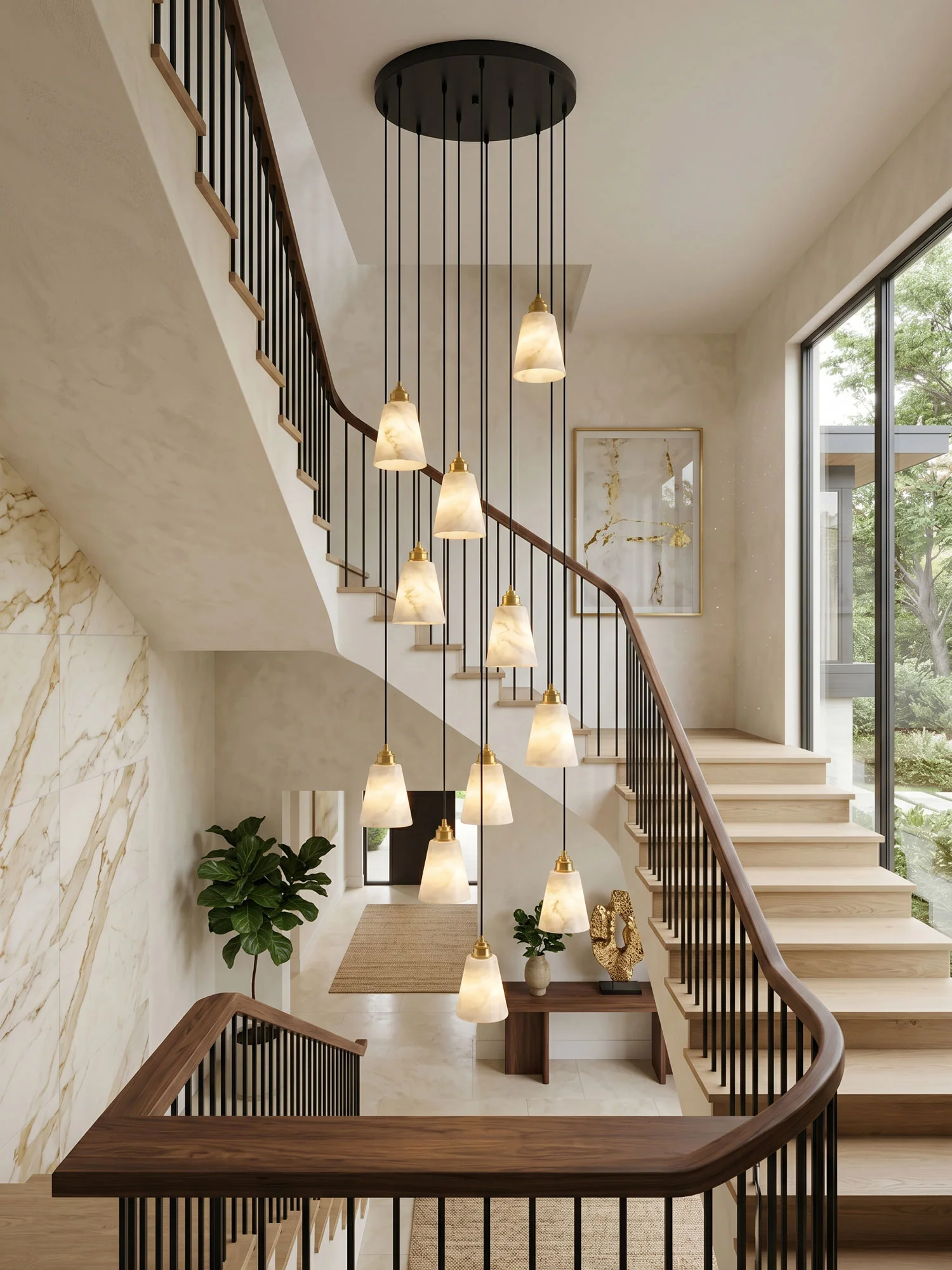 Droplet Alabaster Pendant Lamp