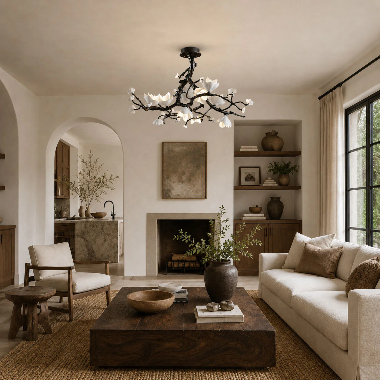 Black Copper Tree Chandelier