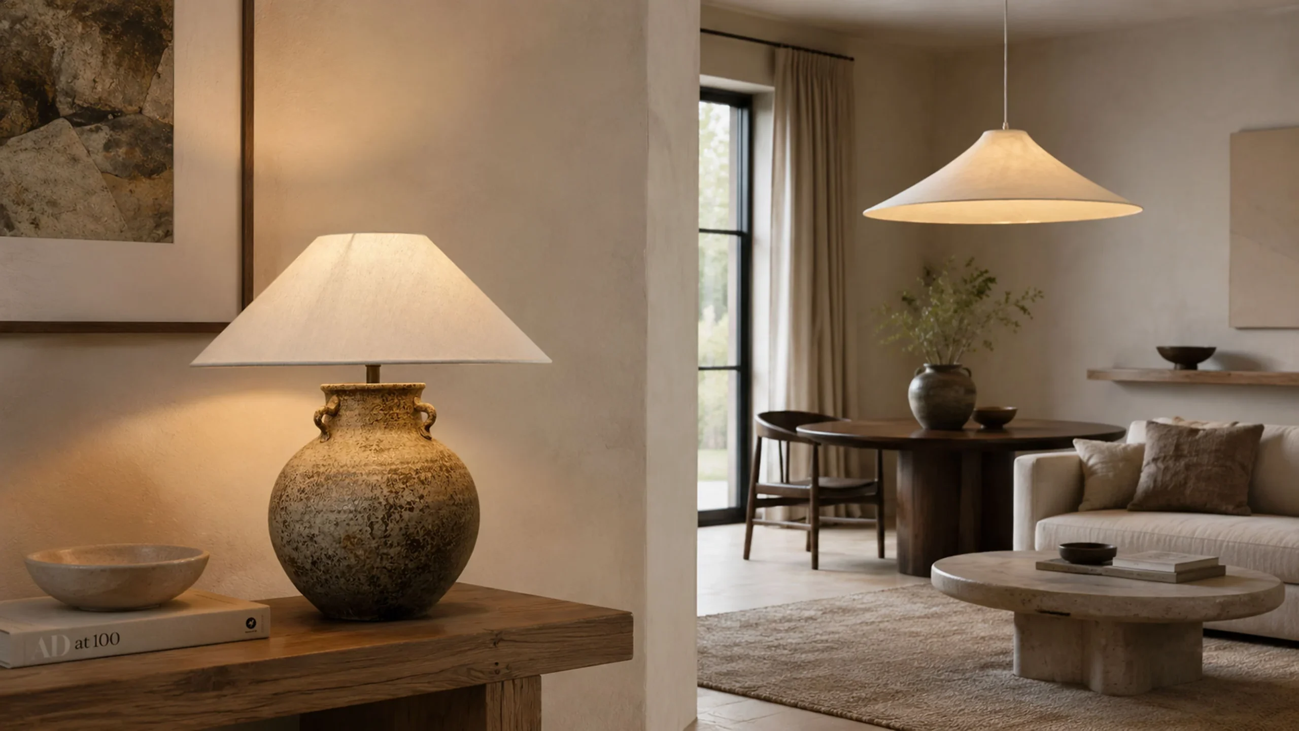 Ceramic and silk lighting material comparison