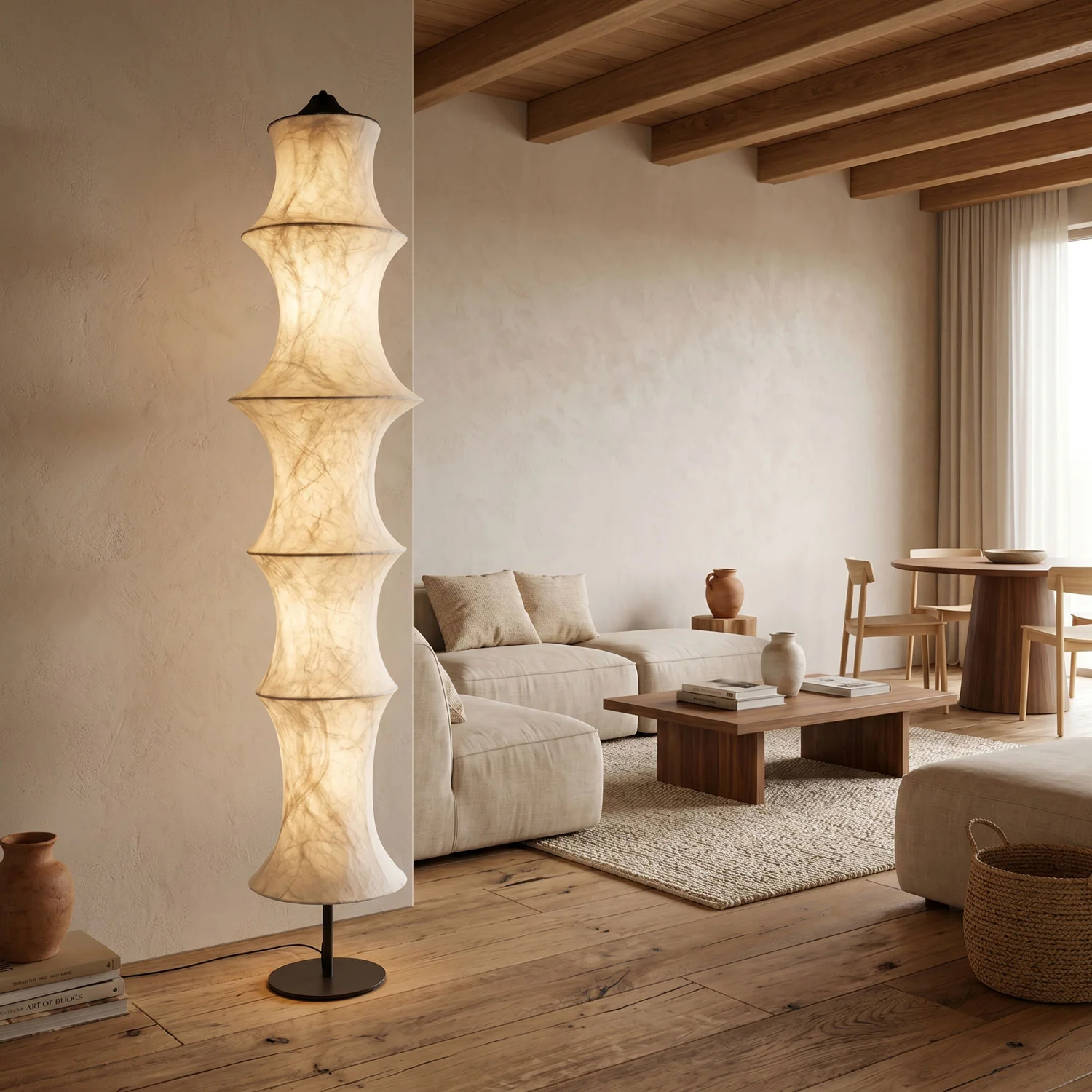 Silk lighting in a modern living room