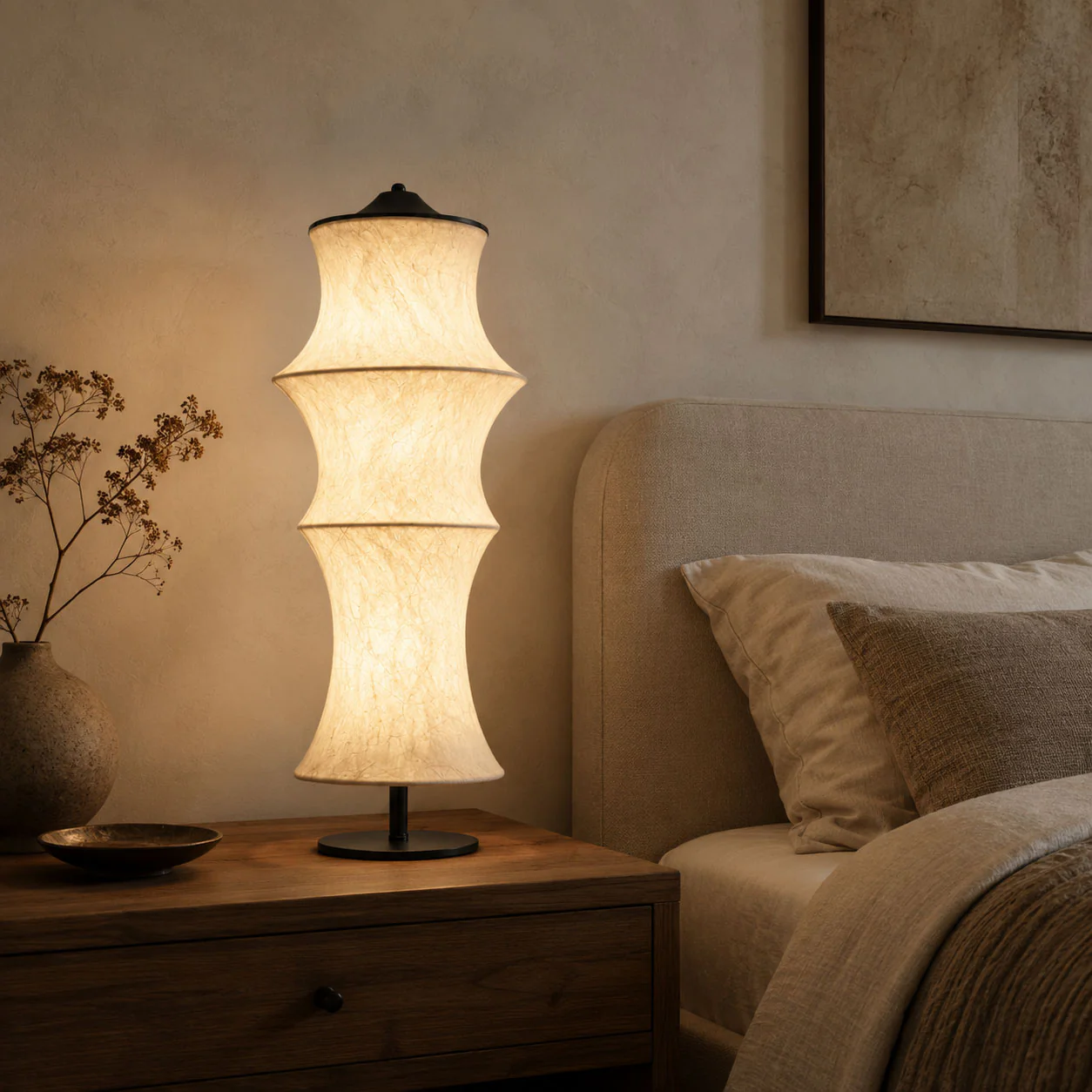 Silk-inspired lamp material details