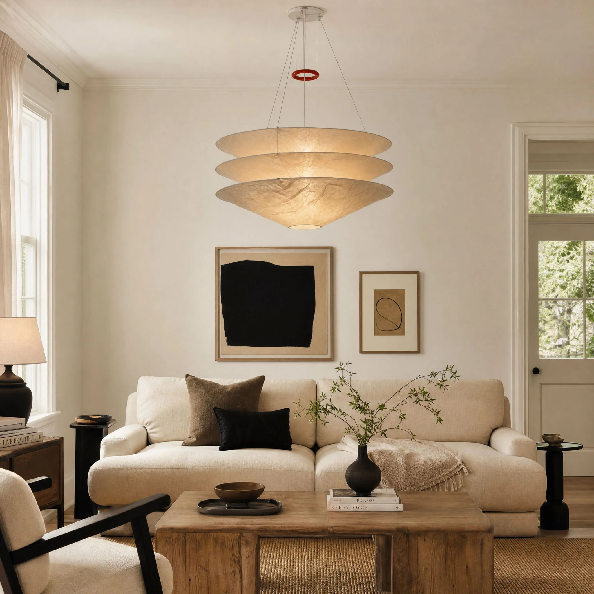 Kazu Cone Silk Pendant Lamp